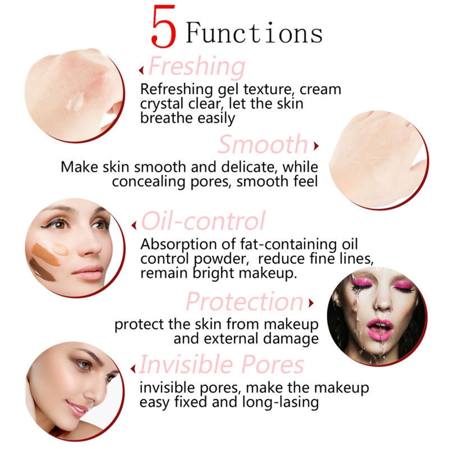 2Pcs Makeup Primer For PHOERA All Matte Oil Free Full Coverage Foundation Base Long Lasting Hydrating Smoothing Moisturizing Makeup Base Matte Face Foundation Primer (#2pcs 18ml) Halalzen