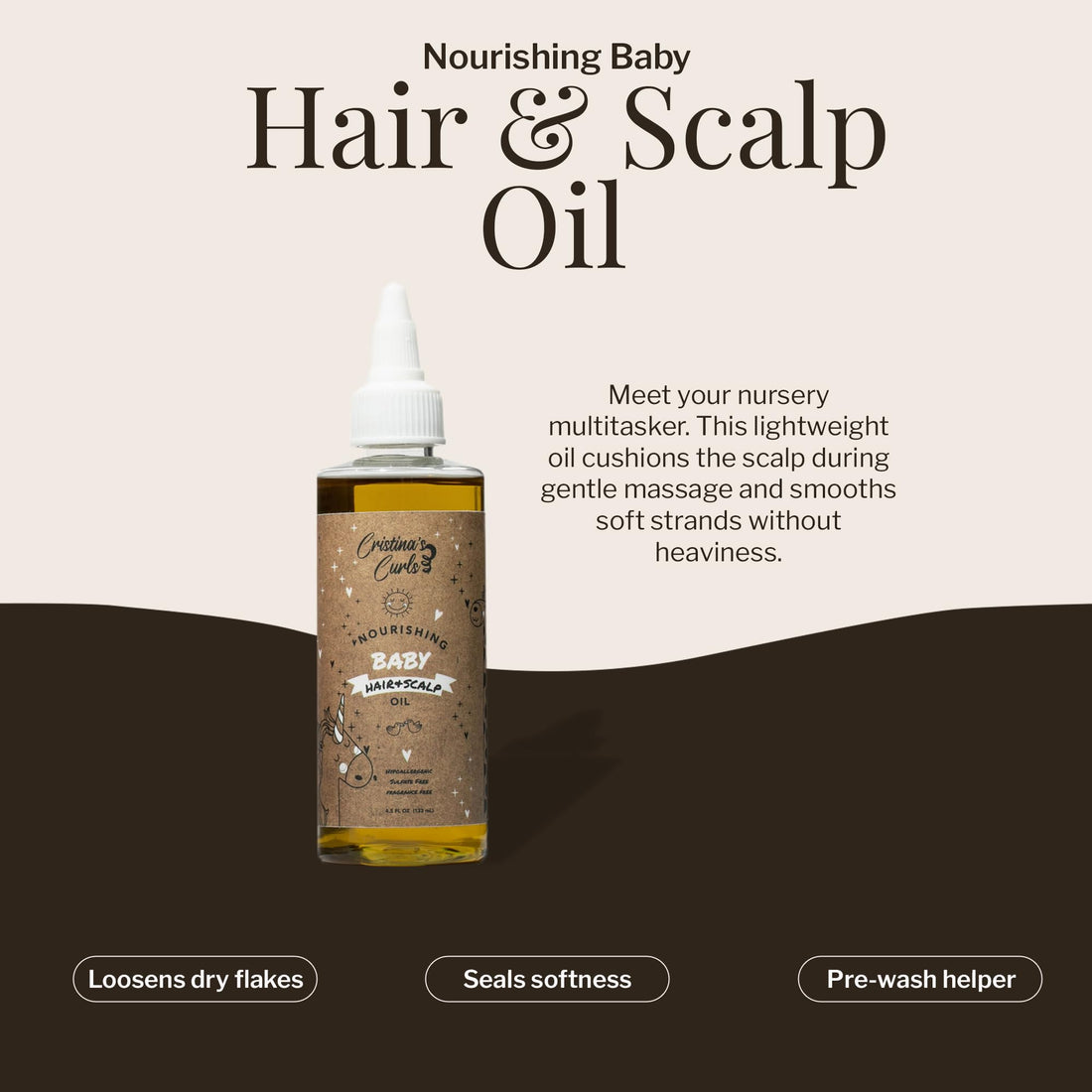 Cristina's Curls Nourishing Baby Wash Day Hair Bundle – Gentle Shampoo + Lightweight Scalp Oil Halalzen