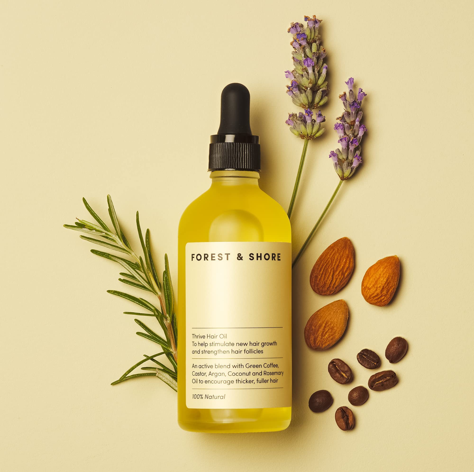 Hair Growth Oil 100% Natural Hair Oil with Caffeine, Biotin, Castor Oil, Argan Oil, Coconut Oil, and Rosemary Oil Effective Thickening Mask & Hair Loss Treatment