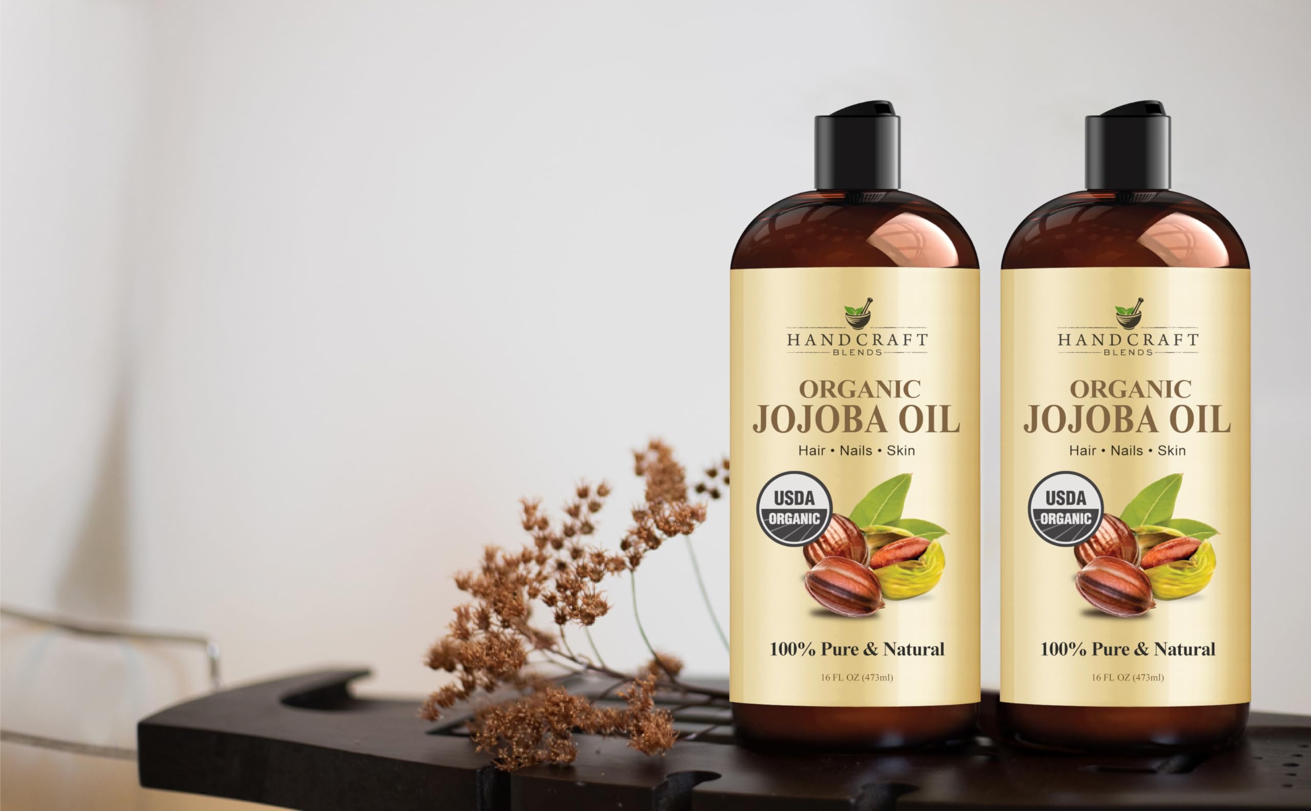 Handcraft Blends Castor Oil with Rosemary and Peppermint Oil 118 ml | 100% Pure and Natural | Premium Grade Carrier Oil | Hair, Eyelashes and Eyebrows | Hair and Body
