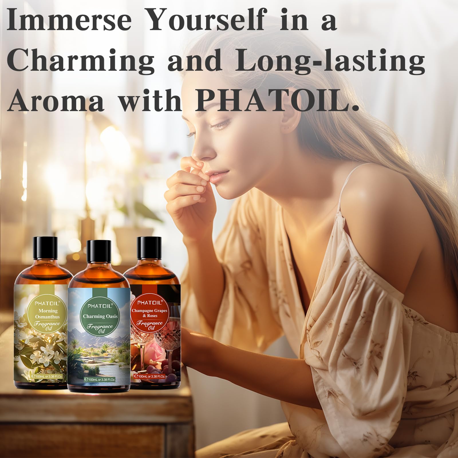PHATOIL Coconut & Vanilla Fragrance Oils for Aromatherapy, Essential Oils for Diffusers for Home, Premium Quality Coconut & Vanilla Fragrance Essential Oil, Perfect for Diffuser, Relaxation - 100ml