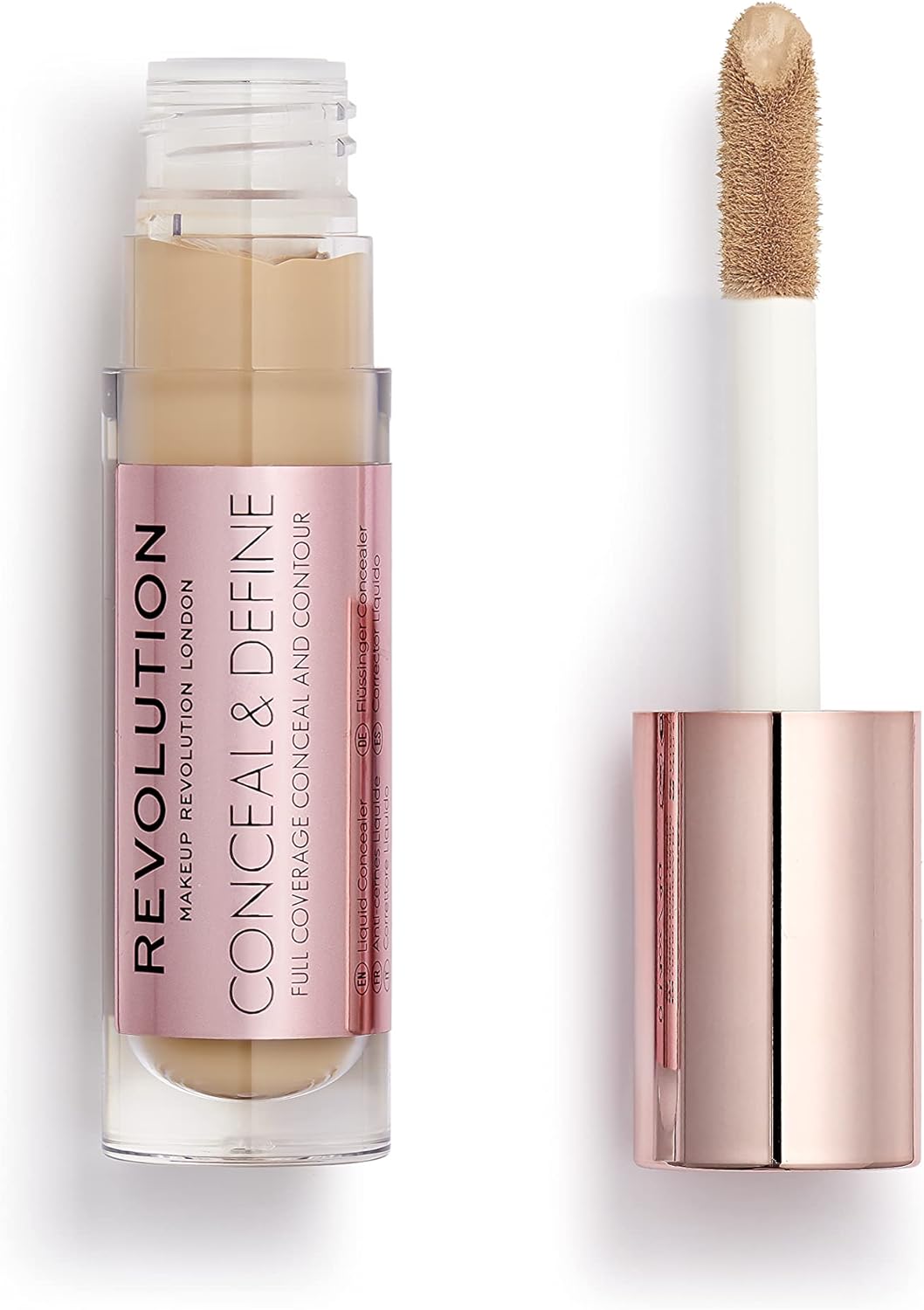 Revolution Conceal & Define Concealer, Lightweight, Long-Lasting, Full Coverage Face Makeup, C10, 4g Halalzen