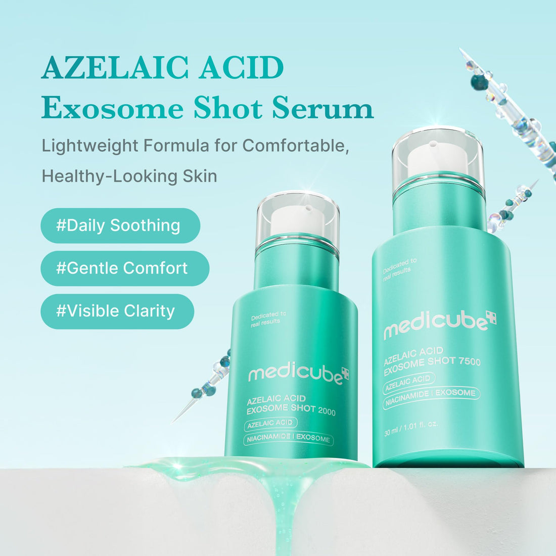 medicube Exosome Shot Zero 2,000 PPM Spicule Facial Serum | Liquid Skin Booster Serum | Exosome, AHA+BHA+PHA | Pore Care, Dead Skin Cells, Skin Texture | Korean Skincare, 1.01 fl.oz Halalzen
