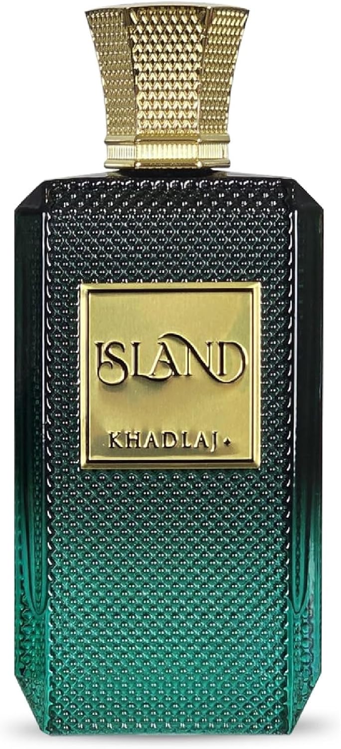 Khadlaj Island Extrait de Parfum Spray 100ml – Unisex Tropical Fragrance with Bergamot Coconut Pineapple Amber Notes Perfect scent for Men and Women