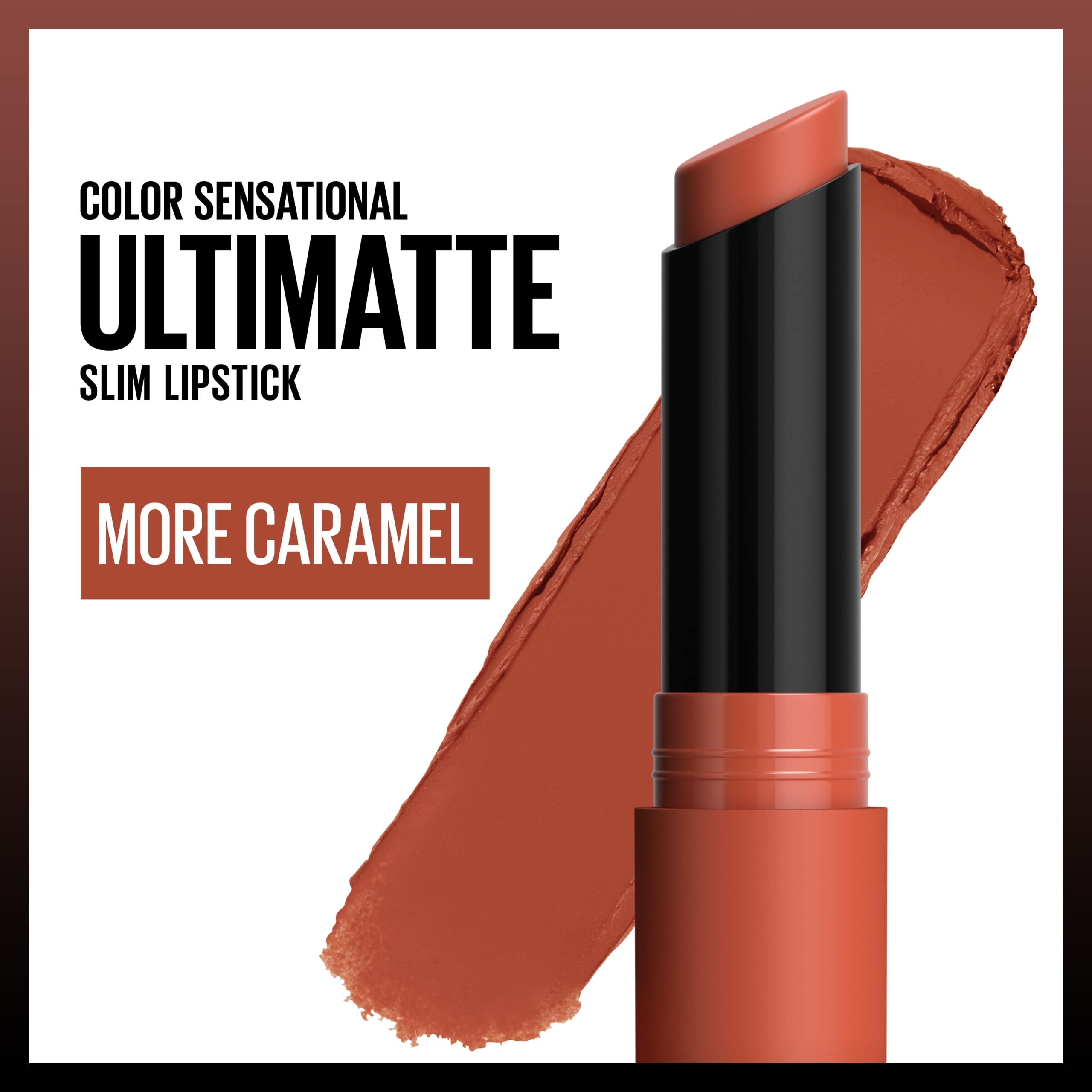 Maybelline Color Sensational Ultimatte Matter Lippenstift, nicht austrocknend, intensive Farbpigmente, More Truffle, Kakaobraun, 1 Stück