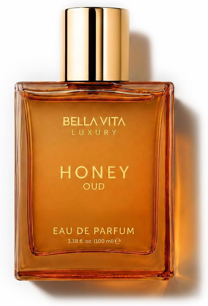 Bellavita Luxury Honey Oud Eau de Parfum | 100 ml (3.4 fl.oz.) | Perfume for Men and Women | Sweet Honey, Bergamot, Oud, & Amber Notes | Long Lasting Unisex Fragrance Halalzen