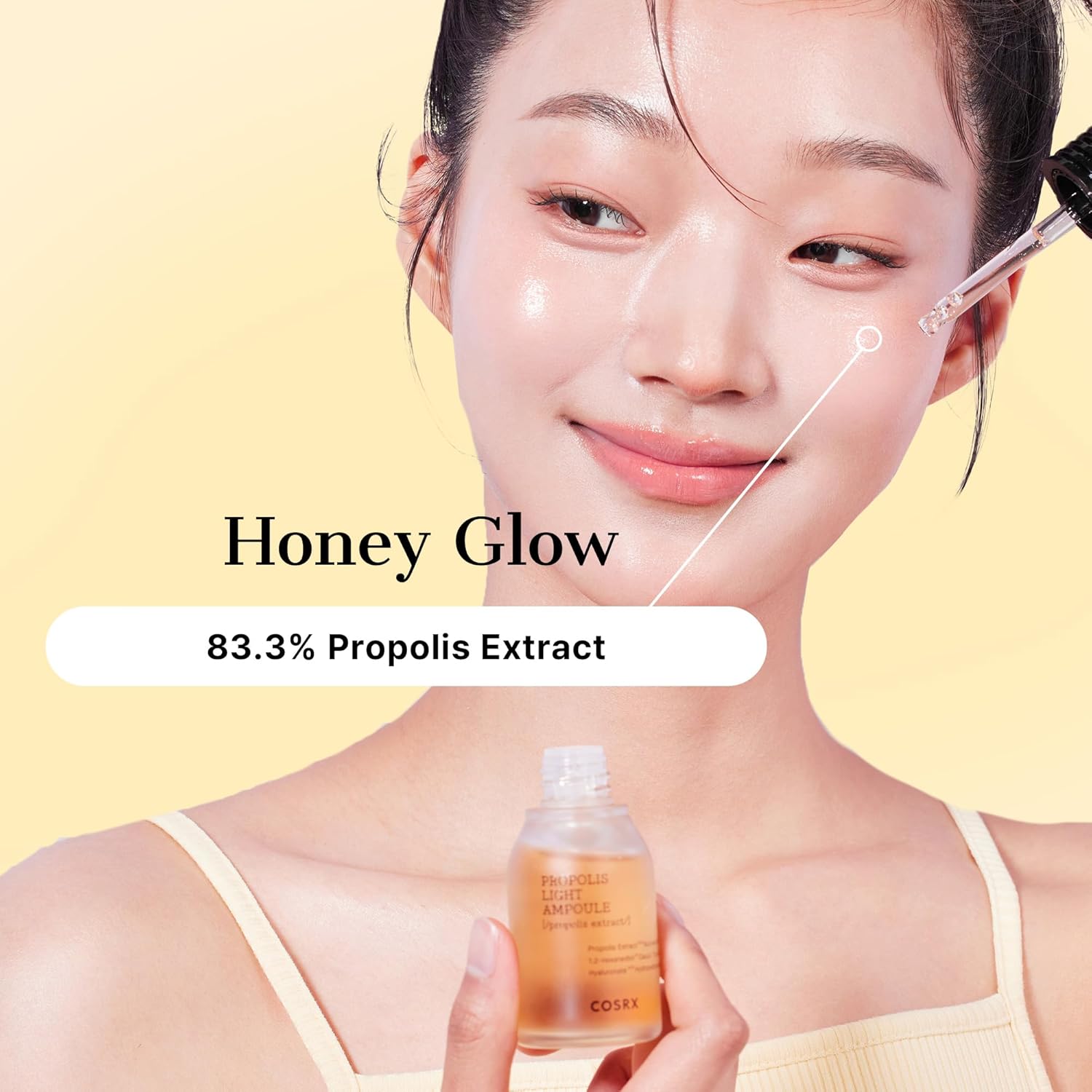 COSRX Propolis Ampoule, Glow Boosting Serum for Face with 73.5% Propolis Extract, 1.01fl.oz/30ml, Hydrating Essence for Sensitive Skin, Fine Lines, Uneven Skintone, Korean Skincare Halalzen