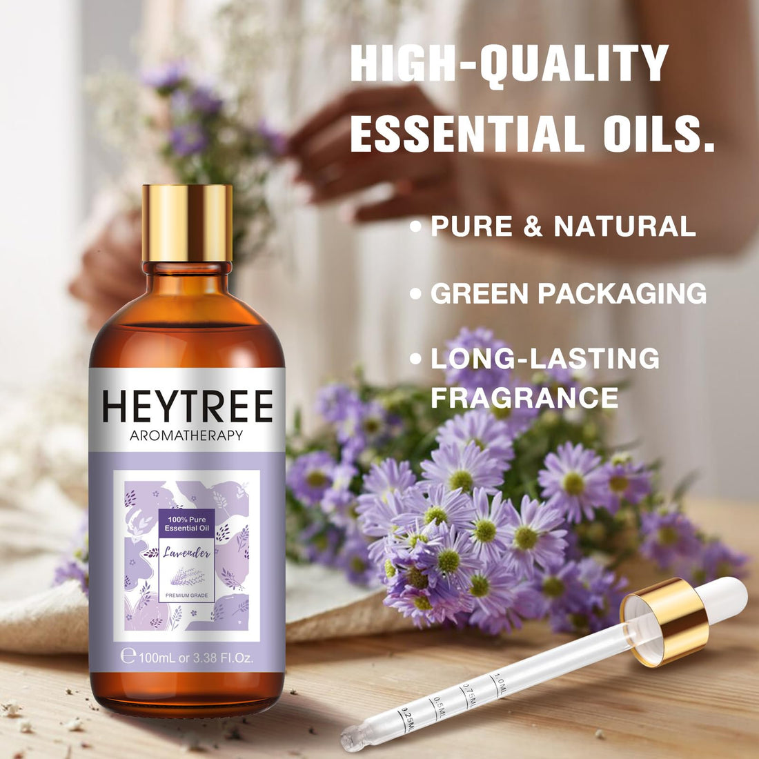 Peppermint Essential Oil 100ml - Pure Natural Essential Oils Strong,Fresh Minty Scent Increases Clarity - Perfect for Aromatherapy,Diffuser, Clear Breathing-Strong Peppermint Oil