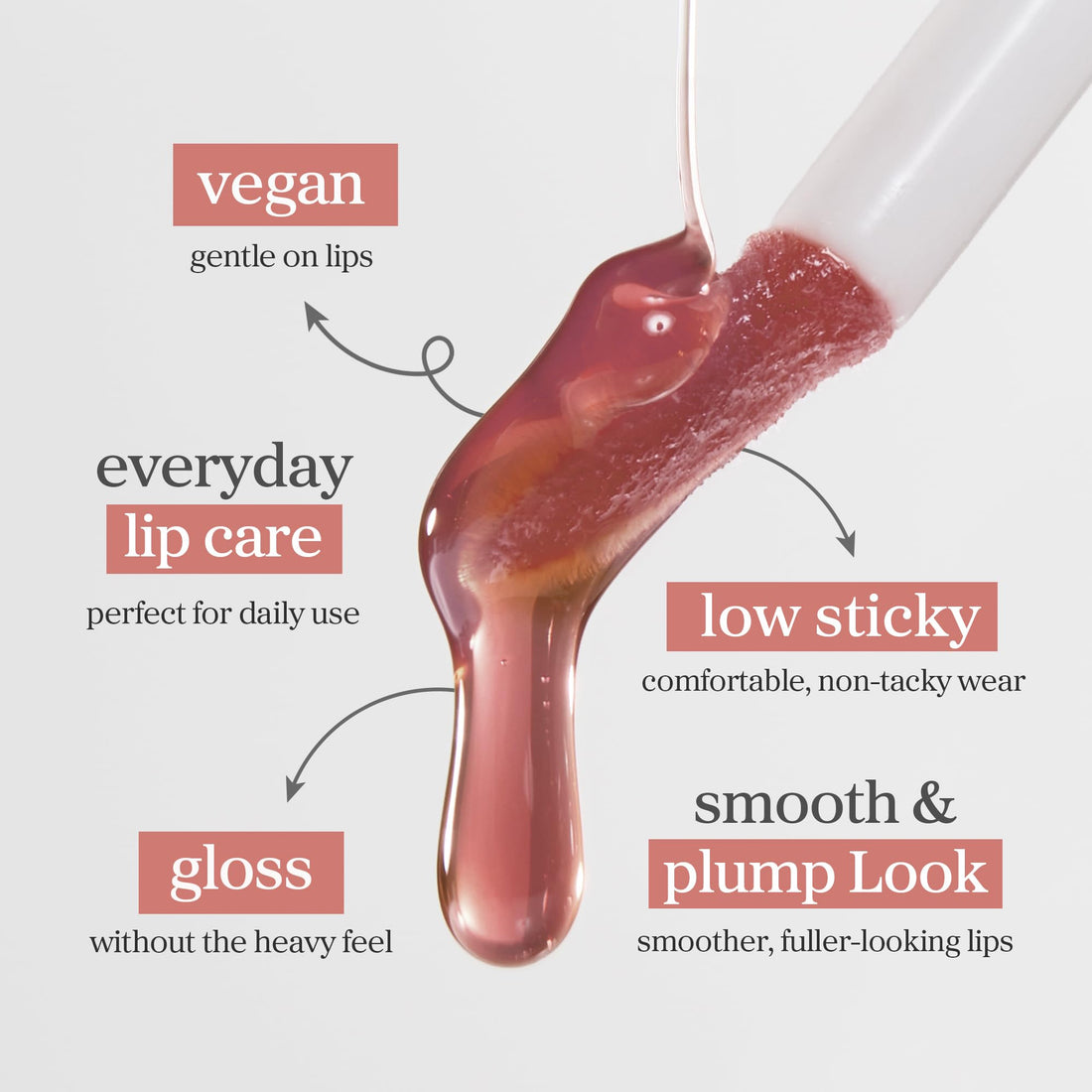 NOONI Korean Vegan Lip Oil - Appleberry | Lip Stain, Gift, Long-Lasting, Moisturising, Plumping, Revitalising for Dry Lips, Waterproof, No Peel Off, 0.12 Fl Oz