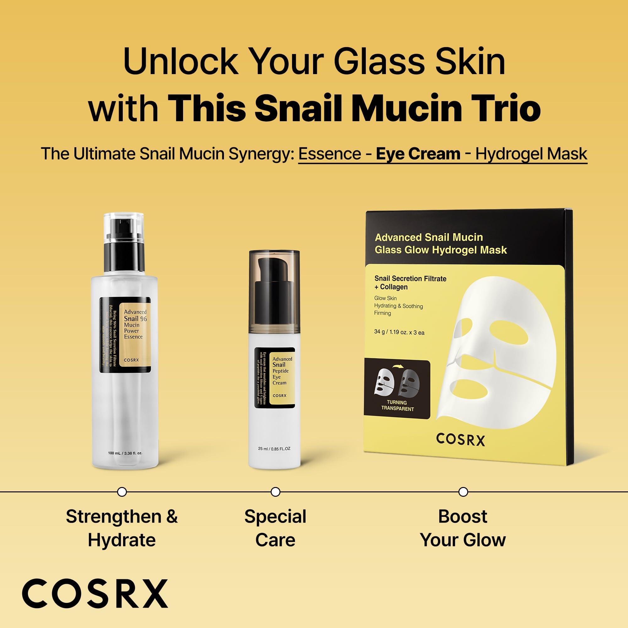COSRX Advanced Snail 92 All in One Cream Korean Snail Mucin Face Cream & Gel Moisturiser for Dry Sensitive and Anti Aging Skin, Daily Soothing and Moisturising Cream, Korean Skincare 100g