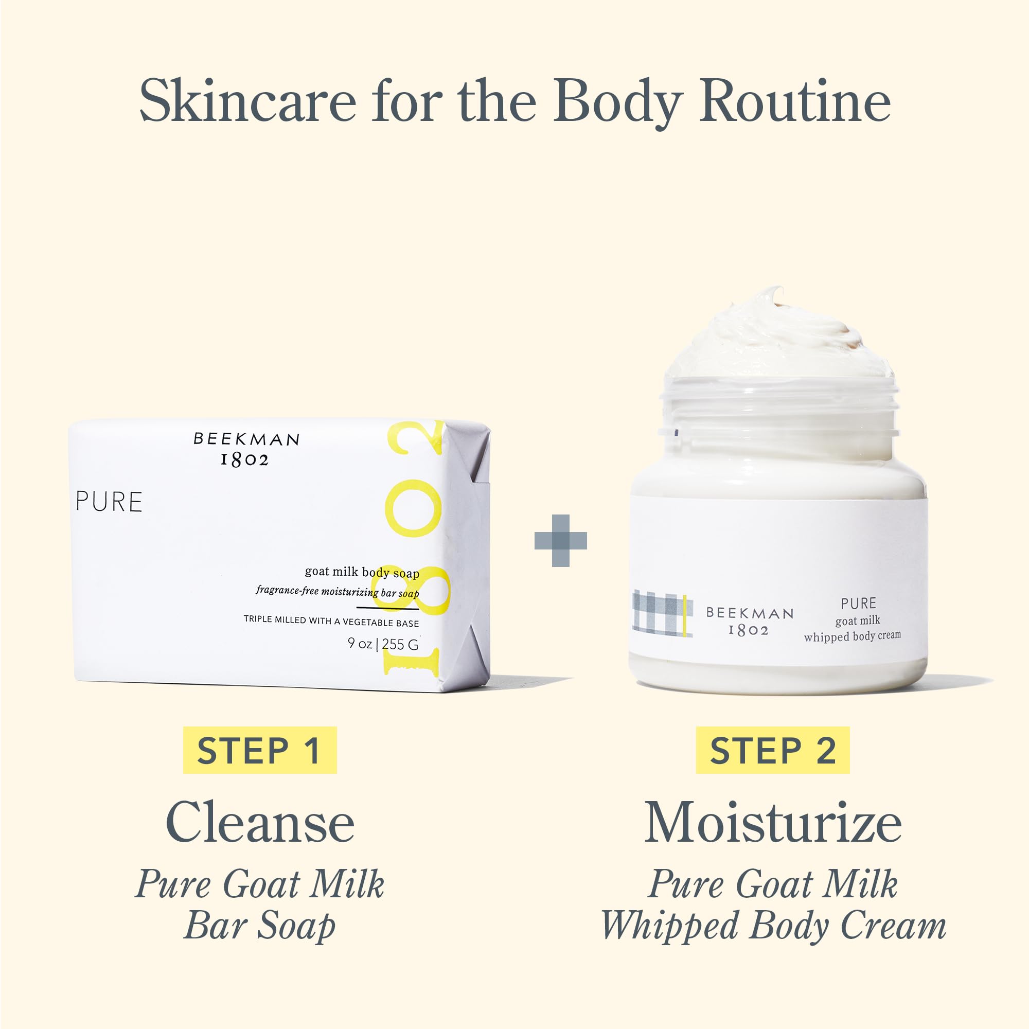 Beekman 1802 Whipped Body Cream – Rich Body Butter & Moisturizing Body Cream, Goat Milk Lotion, Shea Butter & Vitamin E, Hydrating Body Moisturizer for Dry Skin - Pure 8 oz Halalzen