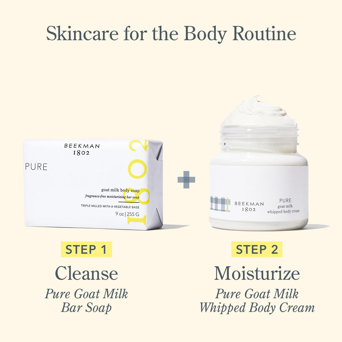 Beekman 1802 Whipped Body Cream – Rich Body Butter & Moisturizing Body Cream, Goat Milk Lotion, Shea Butter & Vitamin E, Hydrating Body Moisturizer for Dry Skin - Pure 8 oz Halalzen