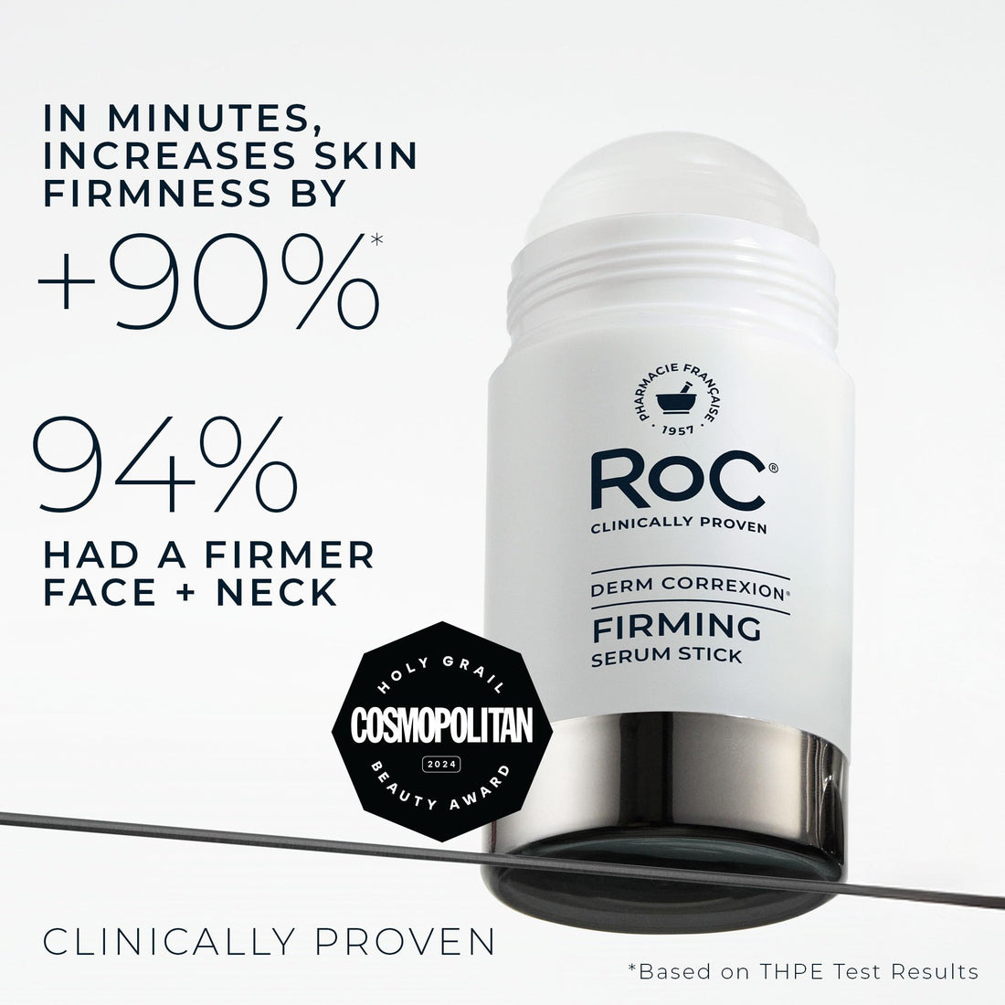 RoC Derm Correxion Retinol Firming Serum Stick with Antioxidants to Visibly Tighten and Firm Wrinkles and Laugh Lines 1.0 oz plus Retinol Eye Cream Packette Halalzen