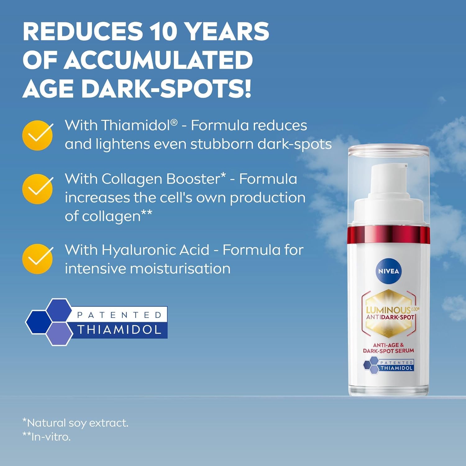 NIVEA Luminous 630 Anti Dark-Spot & Anti-Age Serum (30ml), Anti-Wrinkle Face Serum Reduces Age Spots and Dark-Spots, Firming and Hydrating Serum to Reduce Wrinkles and Fine Lines Halalzen