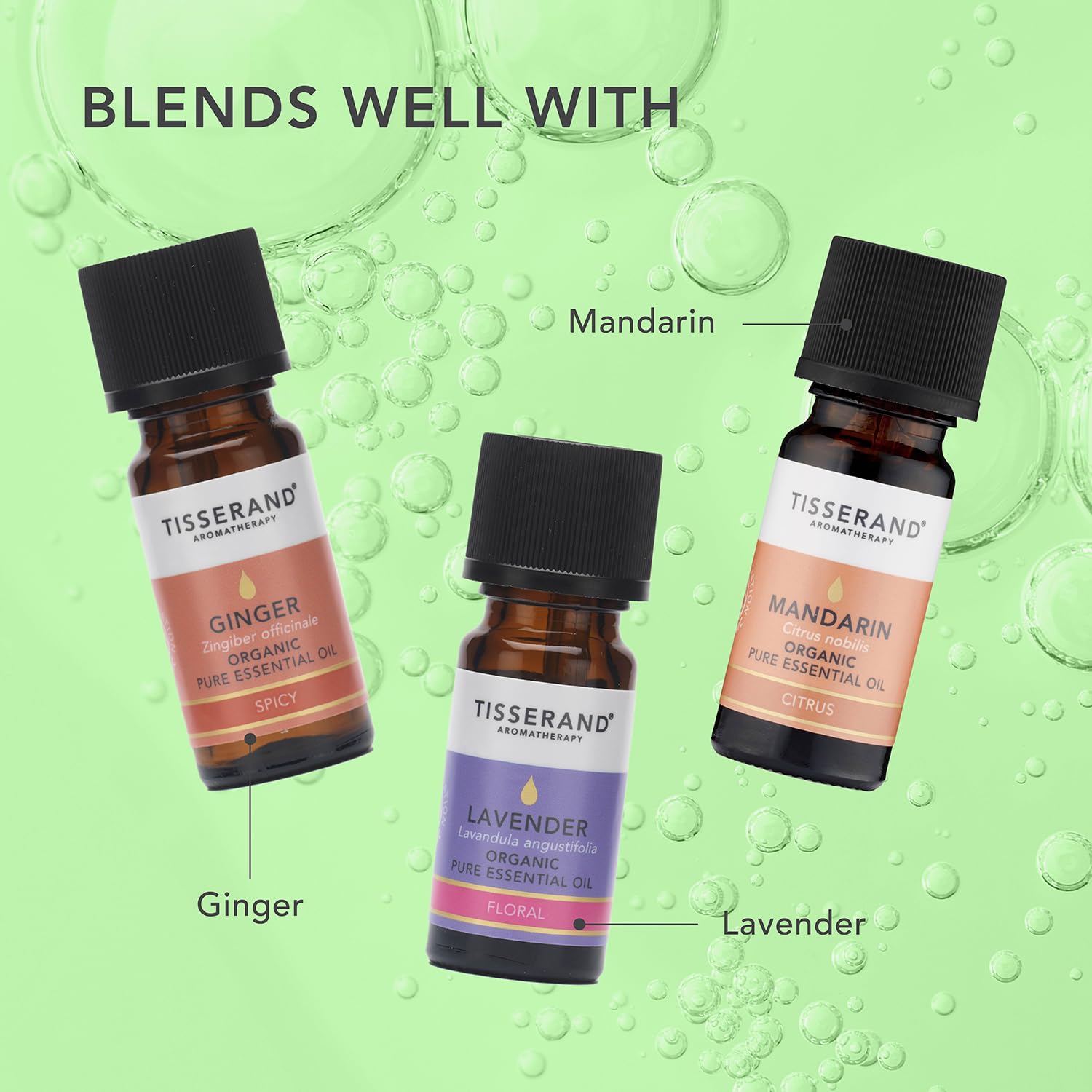 Tisserand Aromatherapy,Lavender - Organic Essential Oil,Massage Oil, Aromatherapy Oil, Skin Oil, Oil for Diffuser,100% Pure Essential Oil - 9ml