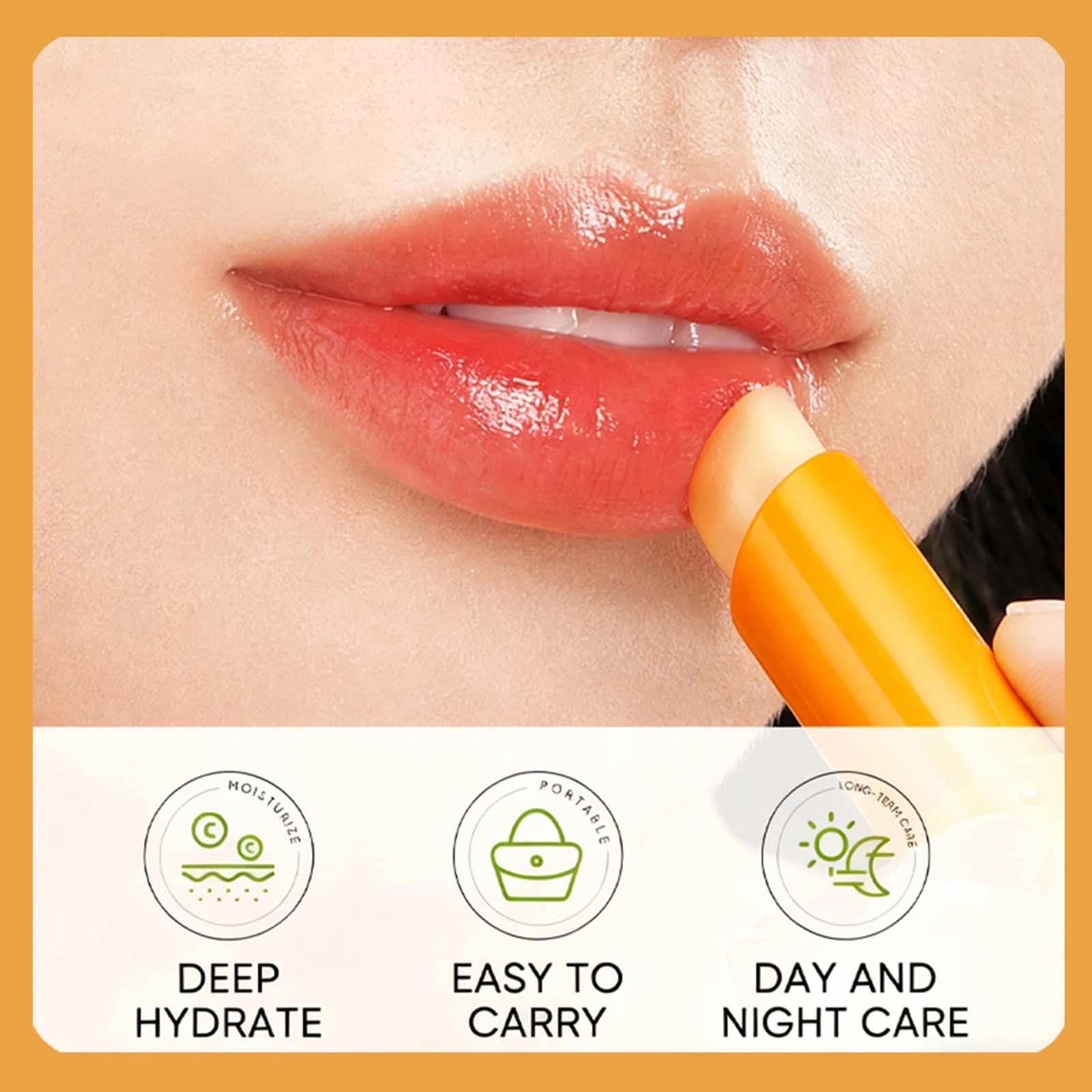 24h Moisturising Lip Balm & Oil with Natural Oils, Hydrating Lip for Repair & Protection (Strawberry)