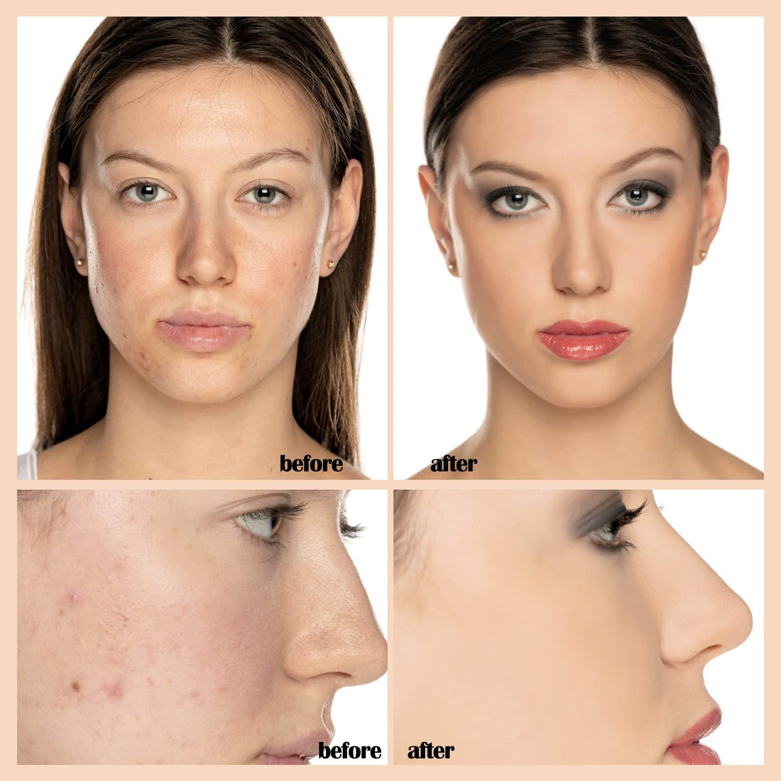Aquapurity Phoera® Full Coverage Foundation Soft Matte Oil Control Concealer 30ml Long Lasting Flawless Cream Smooth (102 NUDE) Halalzen