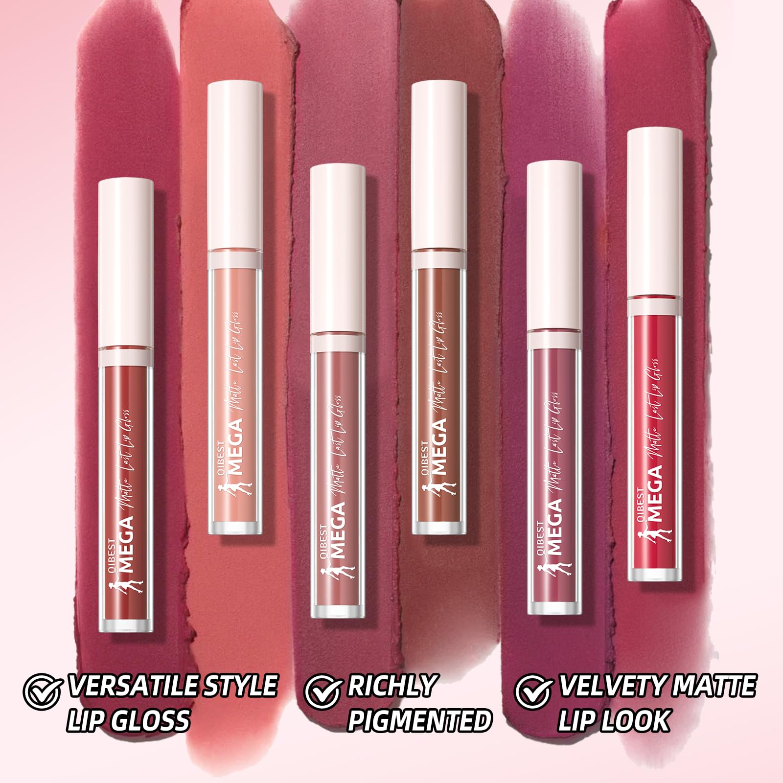 12 Colors Matte Liquid Lipstick Set Velvety Lip Gloss Lip Kit Waterproof Long Lasting Wear Nude Lip Gloss Beauty Cosmetics Gift Box Set (Set A, Set A) Halalzen