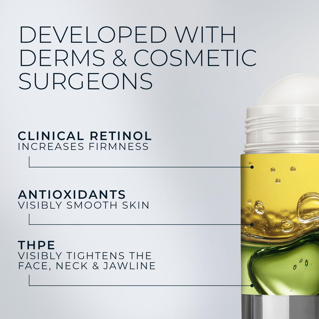RoC Derm Correxion Retinol Firming Serum Stick with Antioxidants to Visibly Tighten and Firm Wrinkles and Laugh Lines 1.0 oz plus Retinol Eye Cream Packette Halalzen