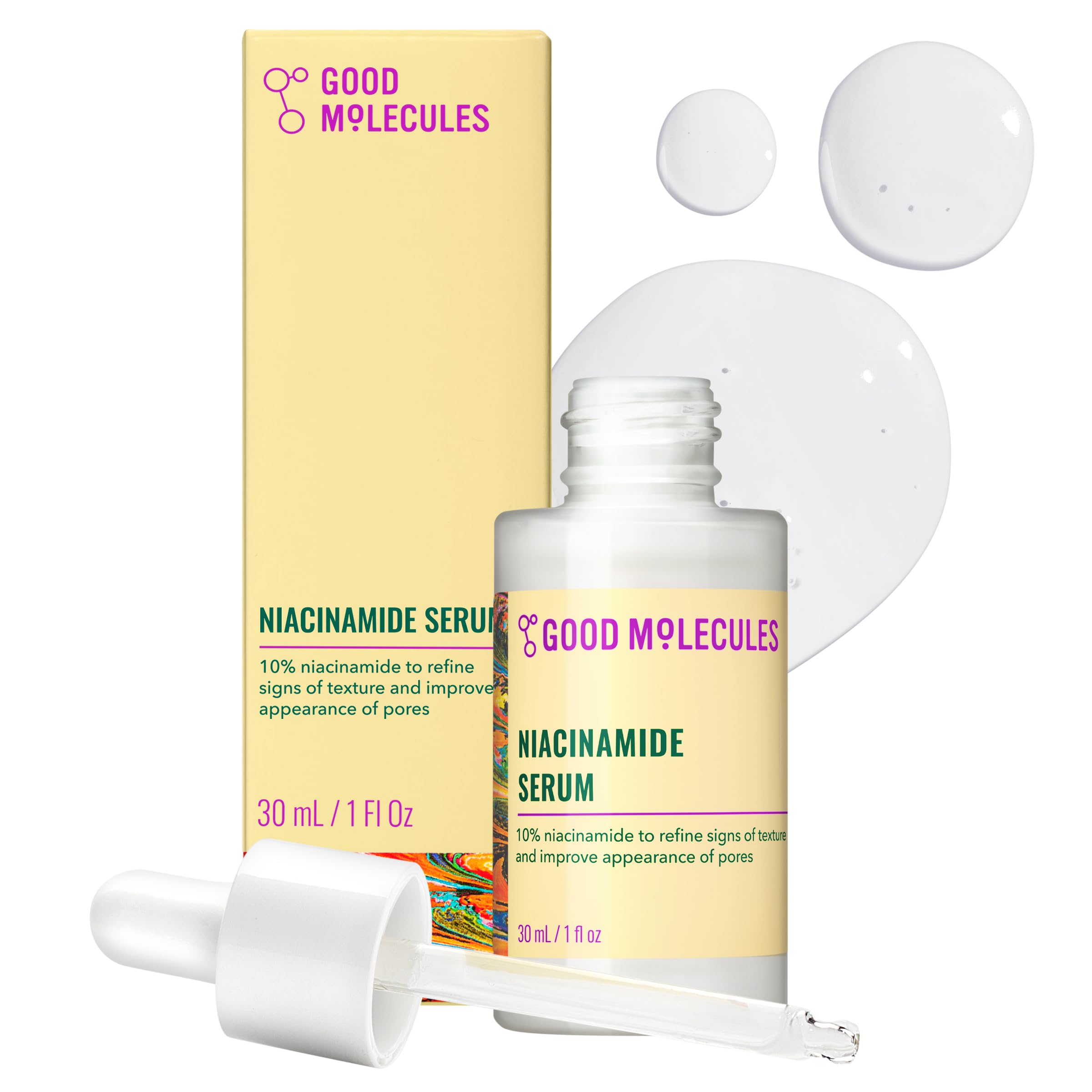 Good Molecules Niacinamide Serum - 10% Niacinamide Balancing B3 Facial Serum For Acne, Tone, Texture - Brightening And Hydrating Skincare For Face