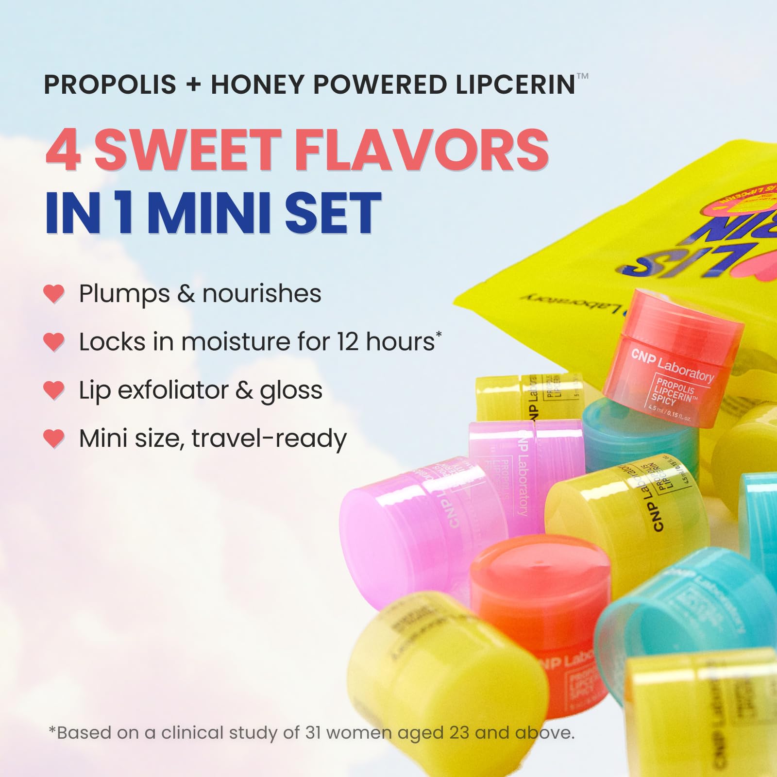 CNP Honey Lip Butter - Propolis Lipcerin™ 01 Original, Hydrating Overnight Manuka Lip Balm & Mask, 12hr Long-Lasting Moisture, Stocking Stuffers, Gifts for Women, 0.5 fl.oz. Halalzen