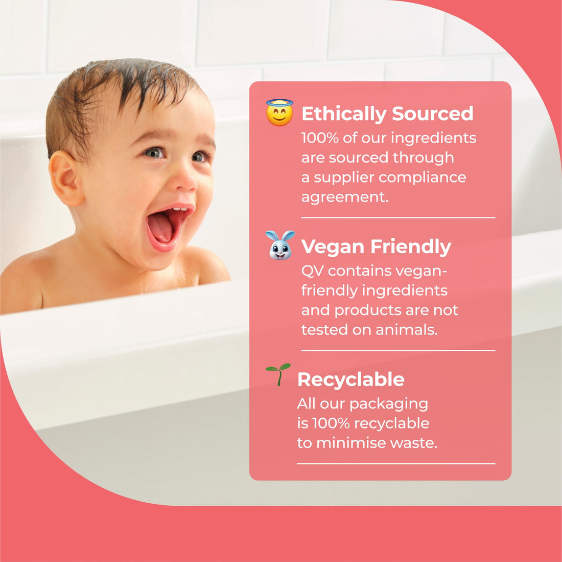 QV Baby Moisturising Cream, 500g - Rich Moisturising Cream With Glycerin and Vitamin B3 For Babies and Newborn, Non-Greasy For Sensitive Skin, with 24-Hour Protection, Baby Moisturiser, pH-balanced Halalzen
