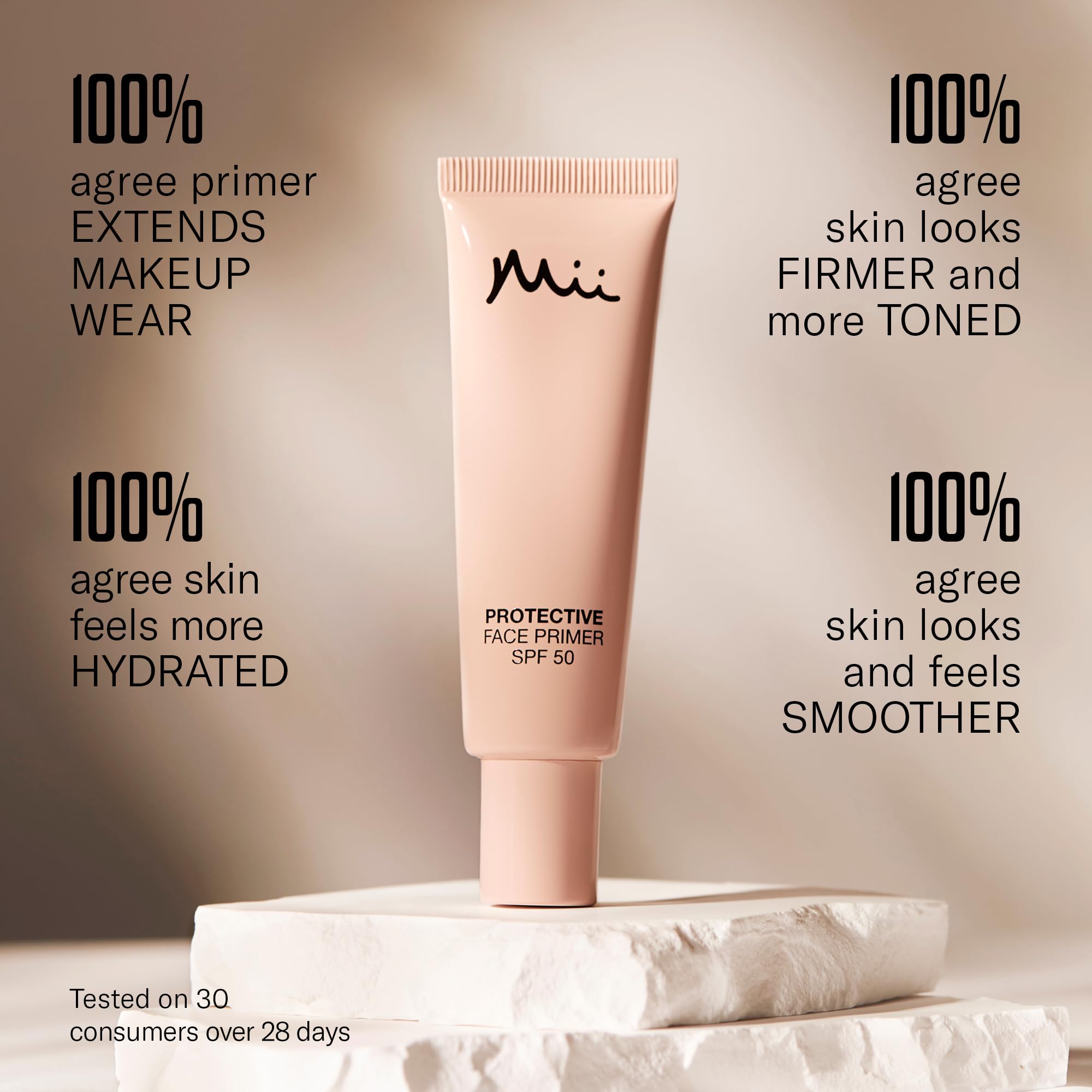 Mii Cosmetics Primer Makeup, Smoothing Face Prep, Blurs Fine Lines and Pores, Firms and Plumps, Longer Lasting, 30 ml Halalzen