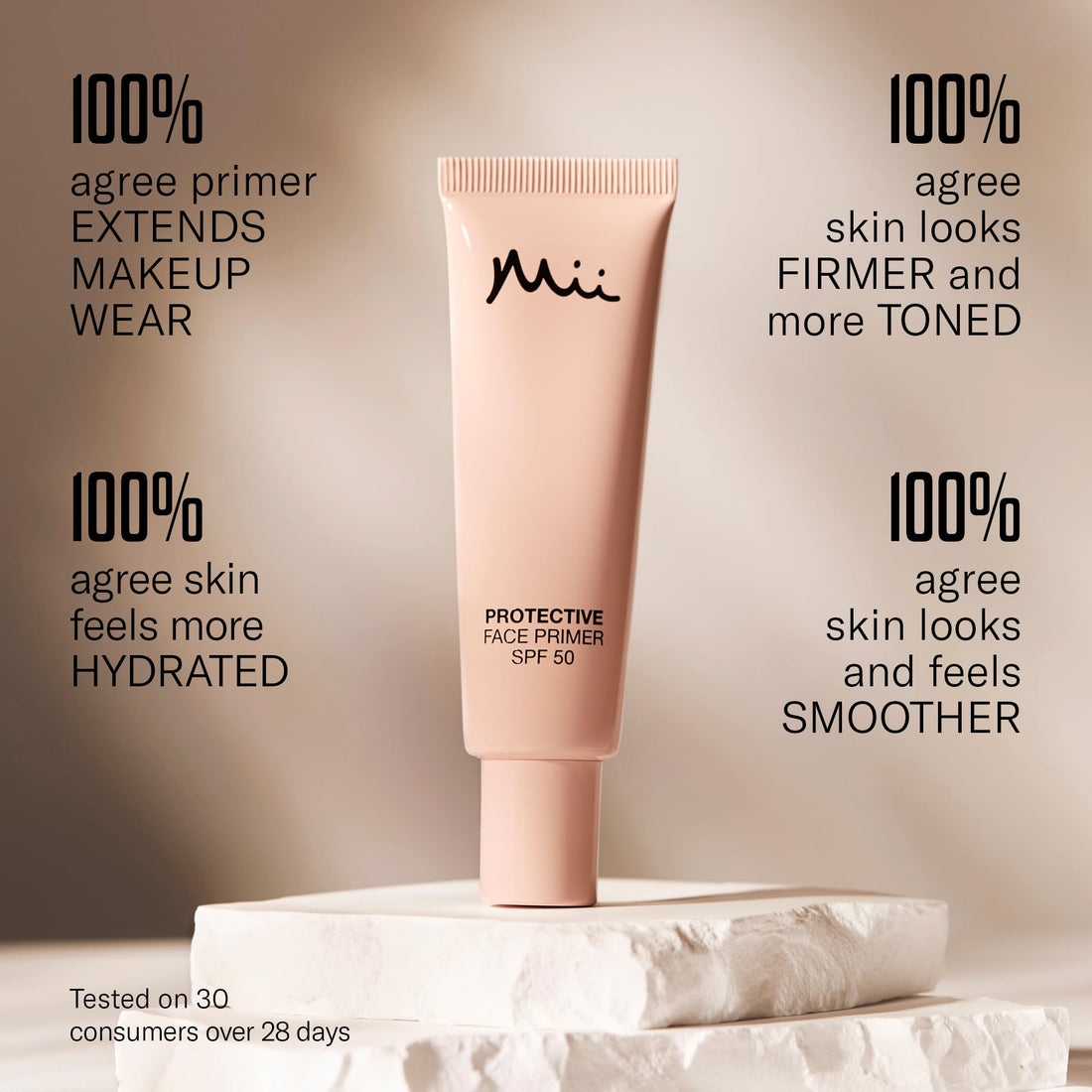 Mii Cosmetics Primer Makeup, Smoothing Face Prep, Blurs Fine Lines and Pores, Firms and Plumps, Longer Lasting, 30 ml Halalzen