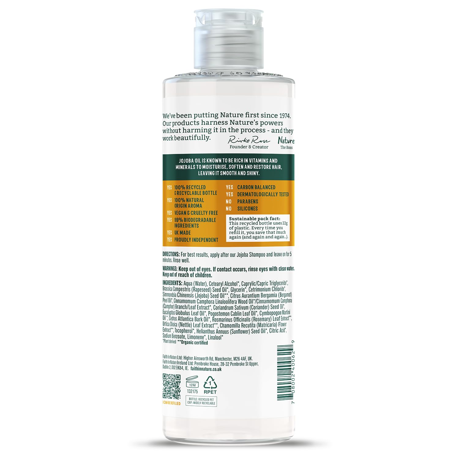 Faith In Nature Organic Aloe Vera Conditioner, Soothing for Normal Hair & Scalp, Vegan & Cruelty Free, No SLS, Silicones or Parabens, 400ml