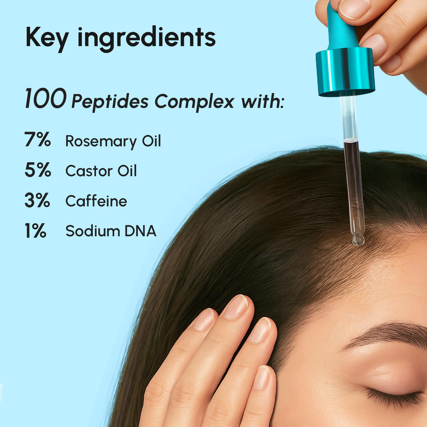 MAREE Haarwuchsserum - Koffeinpeptide Rizinus-Rosmarinöl für Haarwuchs - Produkte für Frauen & Männer - Haaröle für Haarwuchs - Haarwuchsmittel - Kopfhautserum - Suero Para El Cabello