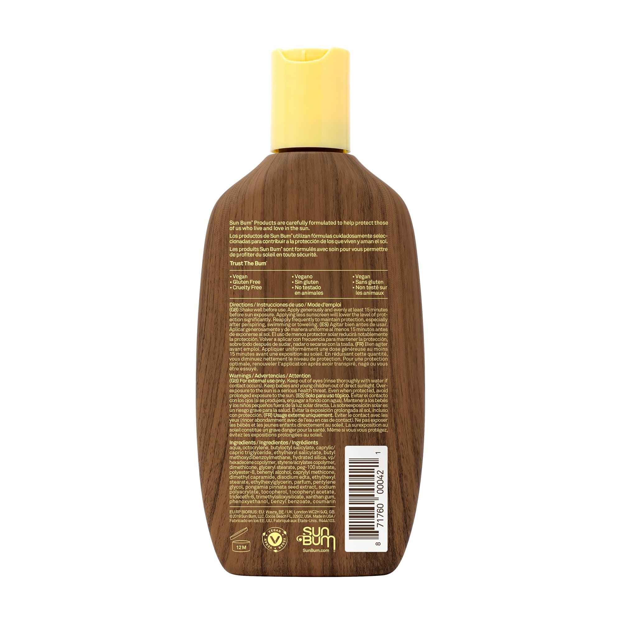 Sun Bum Original SPF 50 Sun Cream Lotion, Moisturizing Sunscreen with Vitamin E, Vegan and Reef Friendly, Broad Spectrum UVA/UVB Protection, 177ml