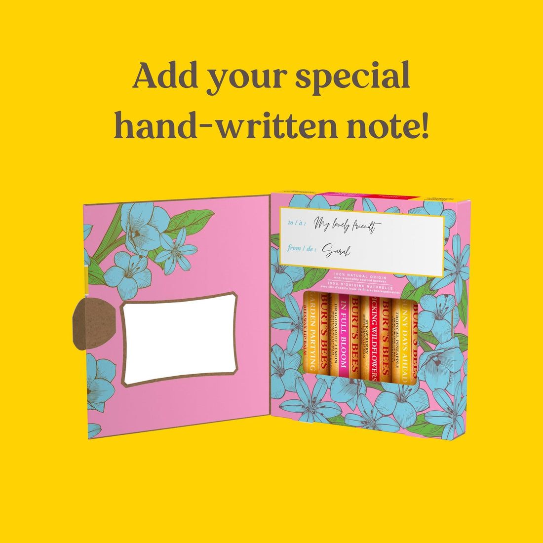 Burt's Bees Lip Balm Gift Set, Beeswax, Strawberry, Tropical Pineapple, Dragonfruit Lemon, In Full Bloom, 4x4.25g Halalzen
