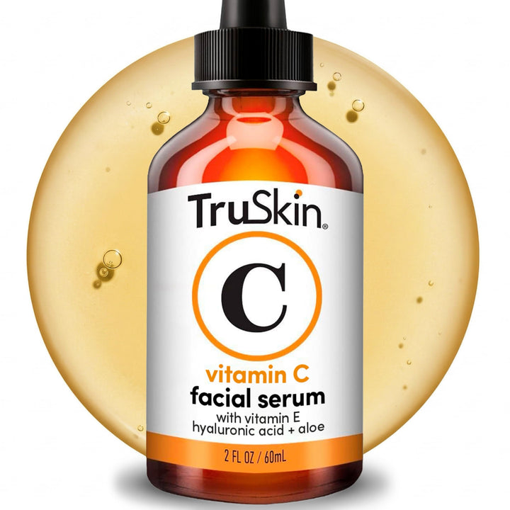 TruSkin Vitamin C Serum for Face - Anti Aging Face Serum with Hyaluronic Acid & Vitamin E - Brightening Formula for Improving Appearance of Dark Spots, Fine Lines & Wrinkles - All Skin Types, 1 fl oz Halalzen