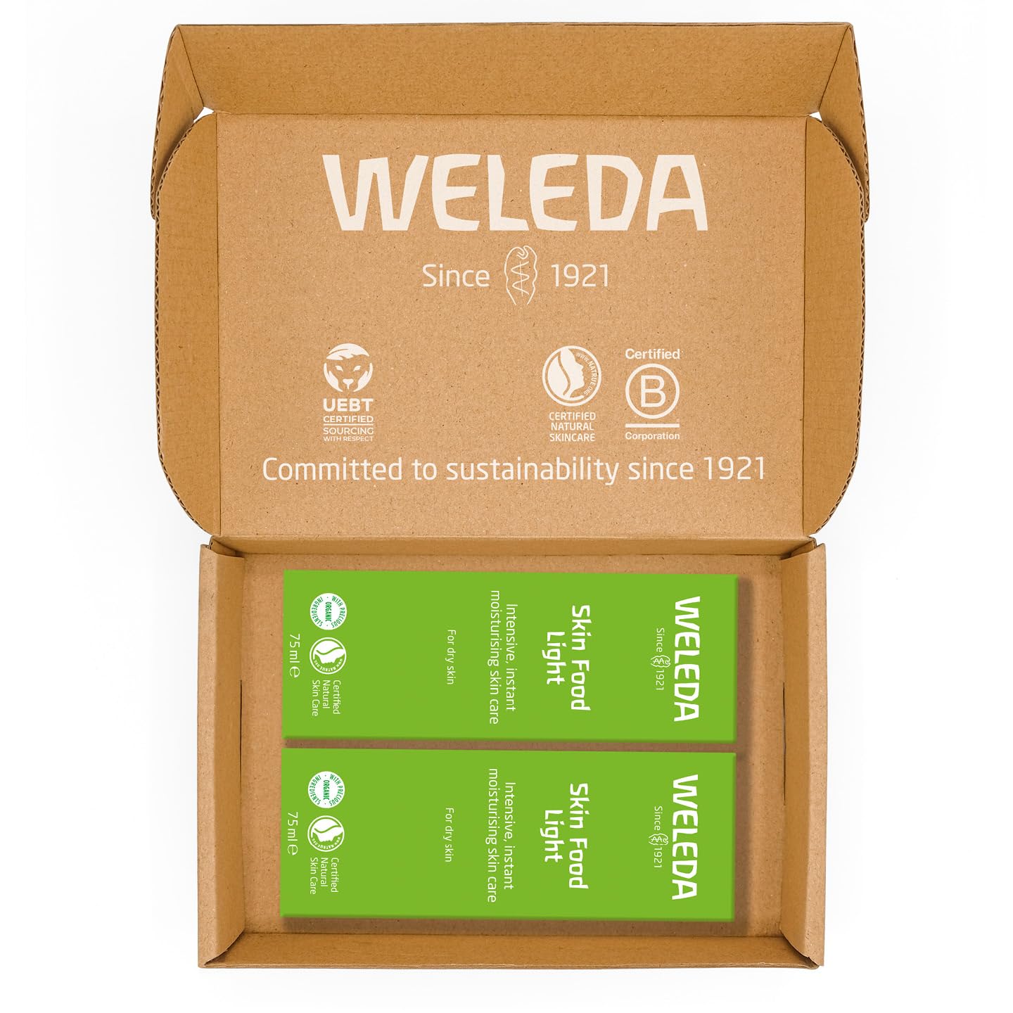 Weleda Skin Food Light, Dry Skin Moisturiser, Moisturising Cream & Primer, Face & Body, For Men & Women, Multiple Uses, 100% Certified Natural, Organic, 75ml