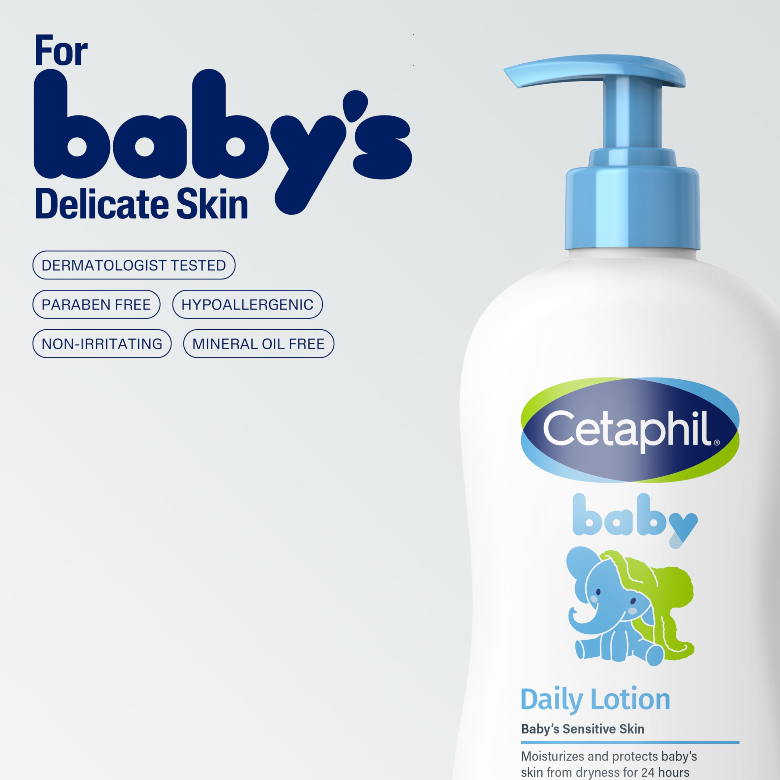Cetaphil Baby Daily Lotion with Organic Calendula |Vitamin E | Sweet Almond & Sunflower Oils |13.5 Fl. Oz Halalzen