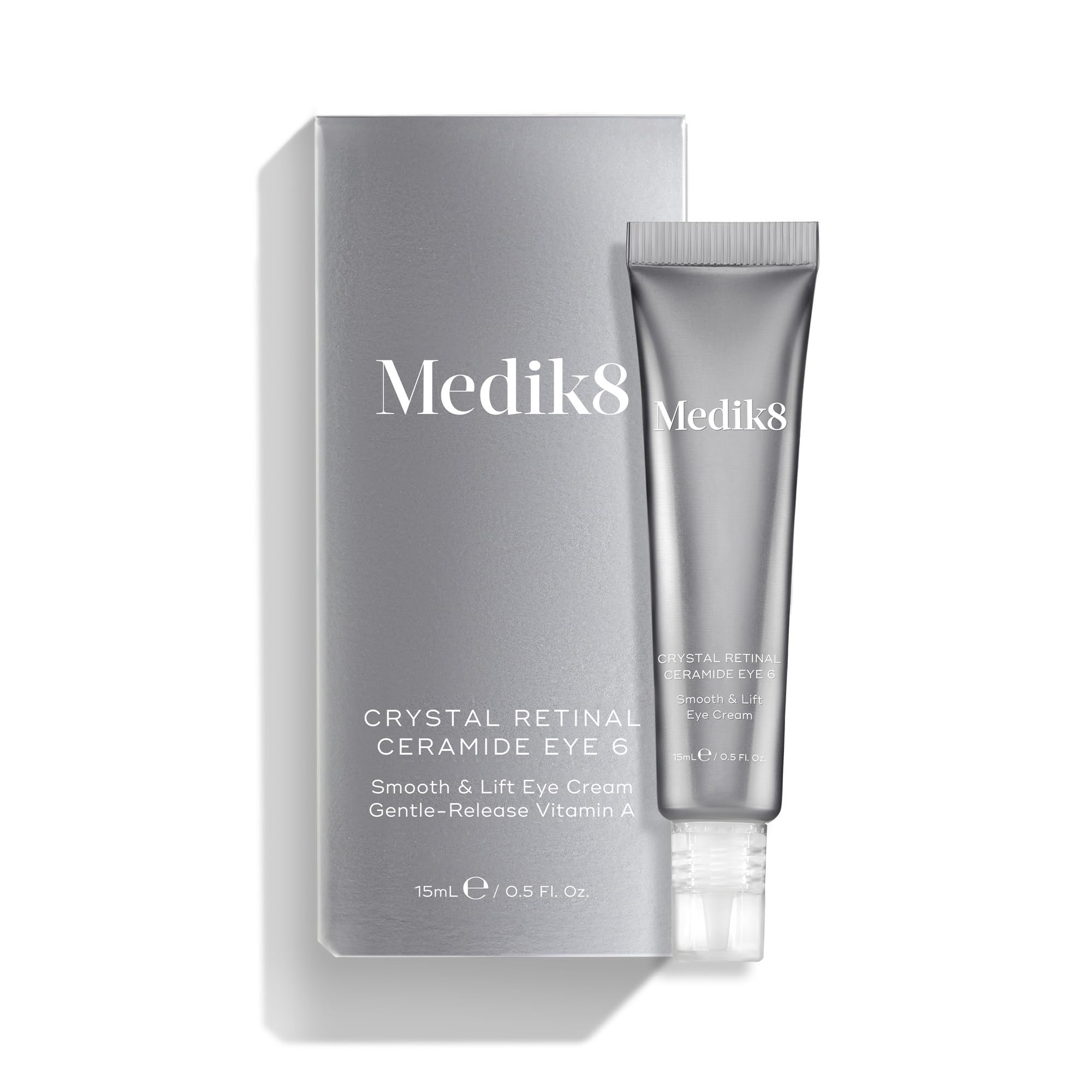 Medik8 Crystal Retinal Ceramide 3 Eye Cream - Anti Ageing & Anti Wrinkle - Smooth & Lift Eye Cream - 0.03% Retinal Strength - 11x Faster than Retinol - For New Vitamin A Users - 15ml