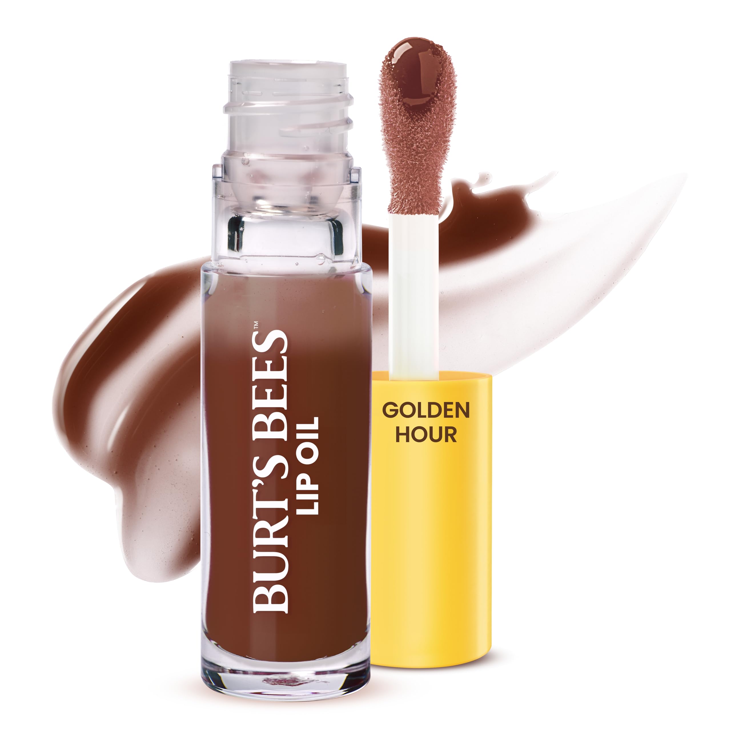 Burt's Bees Lip Oil Clear Day, Instant Hydration, Nourishes and Softens Lips, Tint Free, High Shine Finish, Responsibly Sourced Jojoba Oil, Non Sticky, Wand Applicator, 0.15 Ounce Halalzen