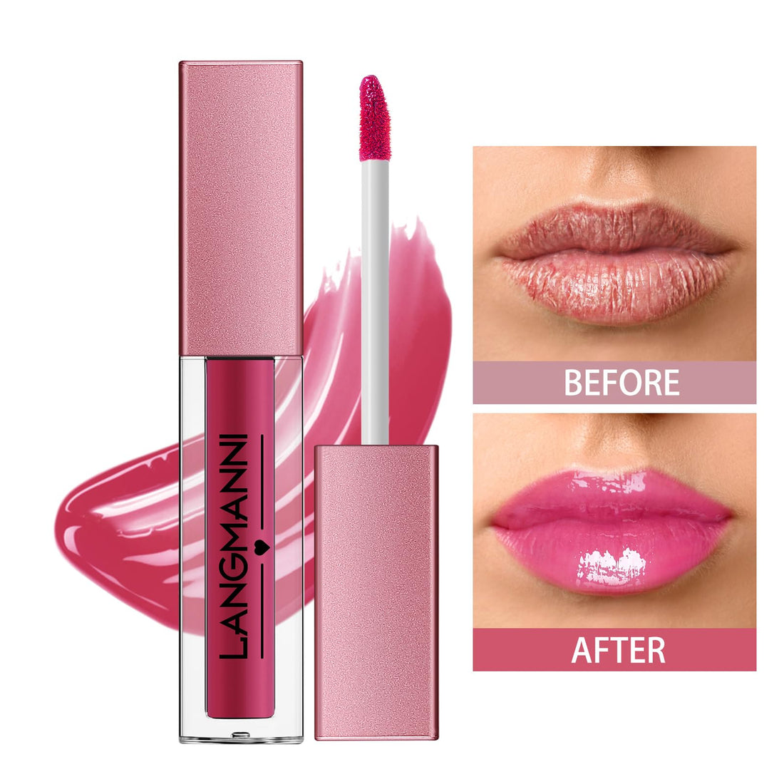 LANGMANNI 12Pcs Lip gloss Collection Makeup Set,Shiny Smooth Soft Liquid Lip Glosses Lip Stain With Rich Varied Colors For Girls And Women Makeup(Color-A) Halalzen
