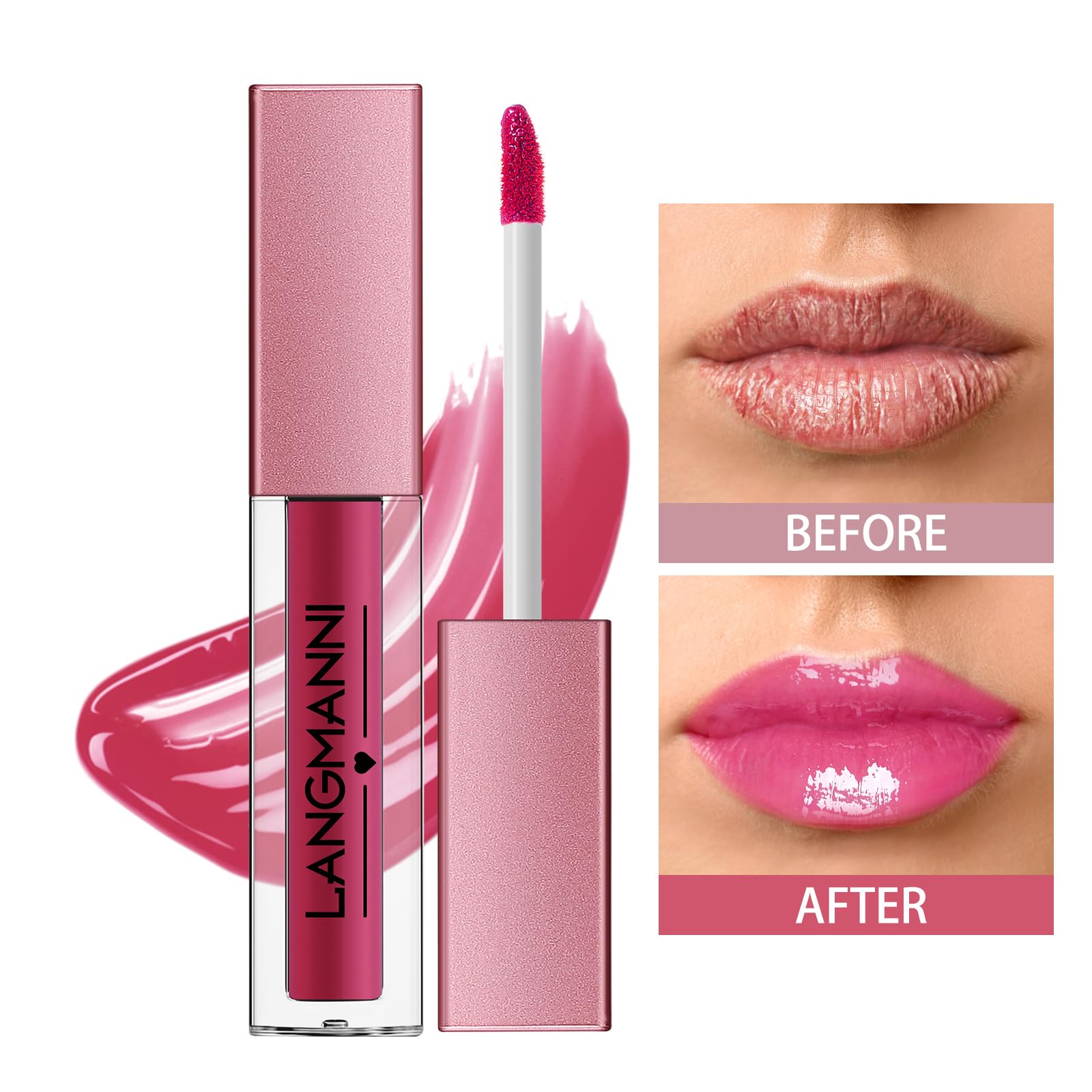 LANGMANNI 12Pcs Lip gloss Collection Makeup Set,Shiny Smooth Soft Liquid Lip Glosses Lip Stain With Rich Varied Colors For Girls And Women Makeup(Color-A) Halalzen