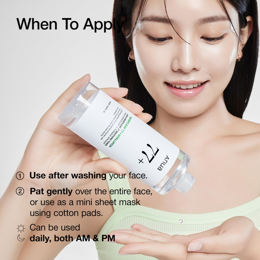 Anua Heartleaf 77 Soothing Toner, Tonique Visage Hydratant et Apaisant pour une Peau Lisse, Acide Hyaluronique, Hydratation Légère pour Peaux Sensibles, Soulage les Rougeurs, Soin Coréen, 250 ml