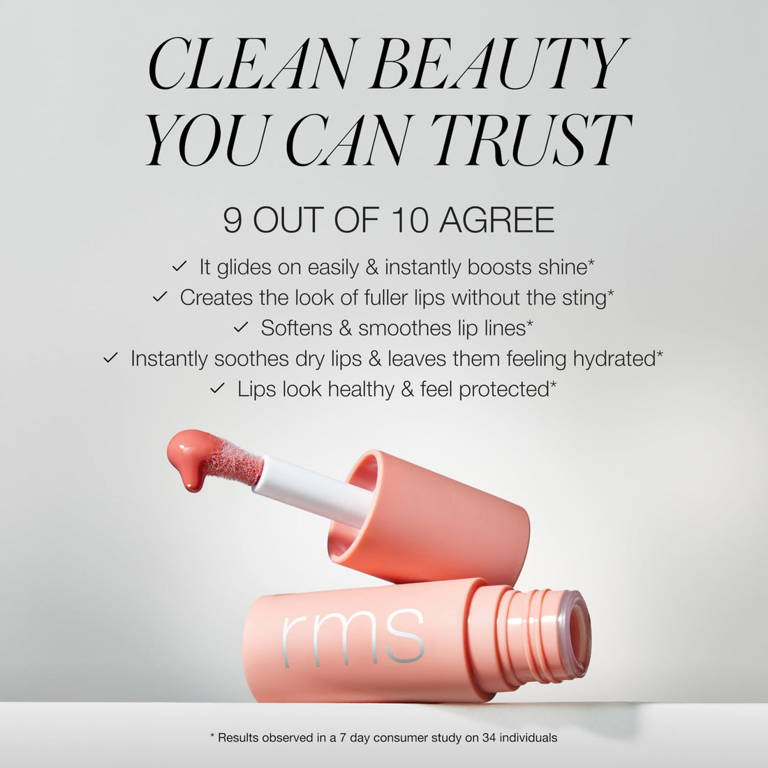 RMS Beauty Legendary Lip Oil – 8-Hour Hydrating Lip Gloss & Tint – Nourishing Organic Jojoba & Cherry Seed Oil – High-Shine, Non-Sticky, Skincare-Infused Lip Color – 0.17 fl oz Halalzen