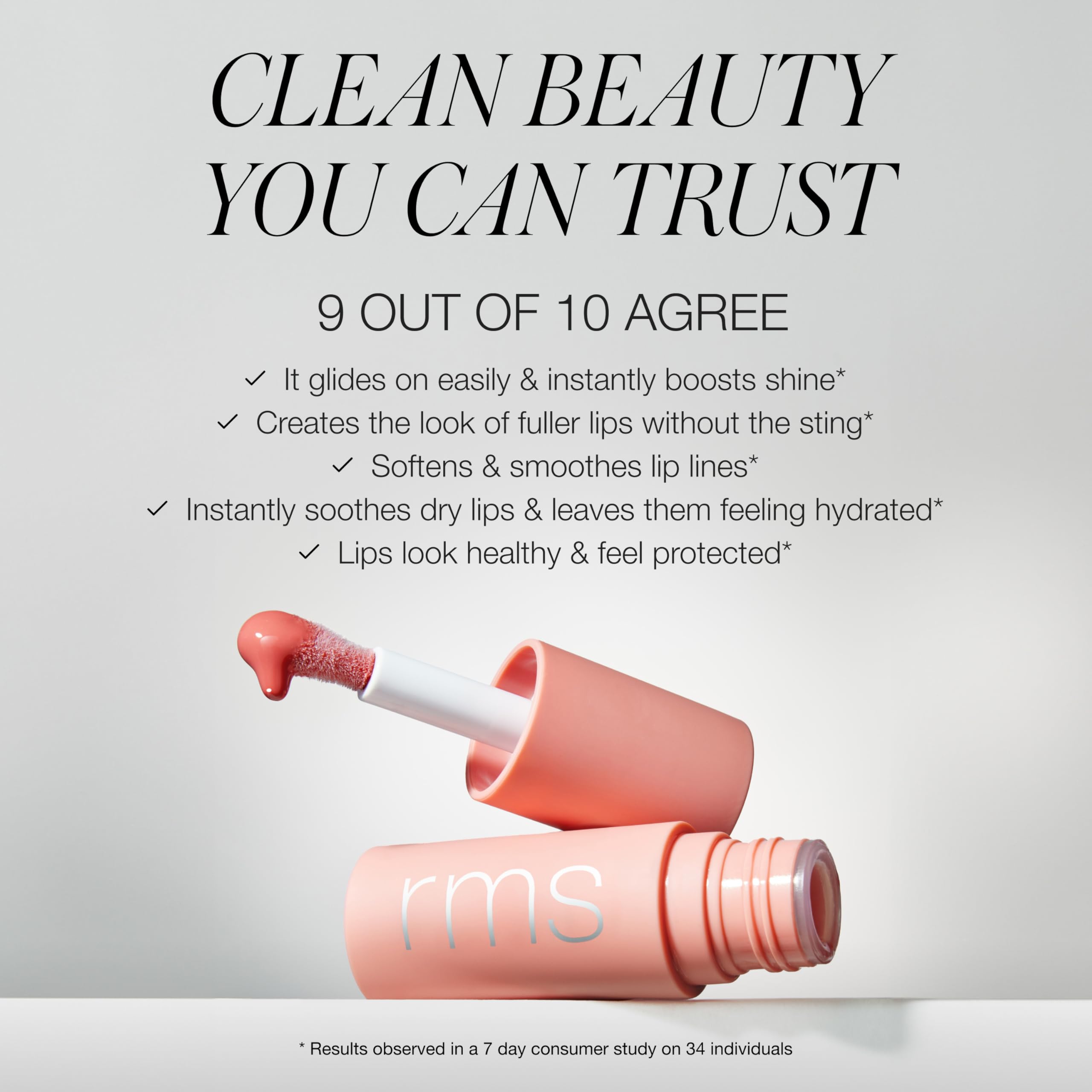 RMS Beauty Legendary Lip Oil – 8-Hour Hydrating Lip Gloss & Tint – Nourishing Organic Jojoba & Cherry Seed Oil – High-Shine, Non-Sticky, Skincare-Infused Lip Color – 0.17 fl oz Halalzen