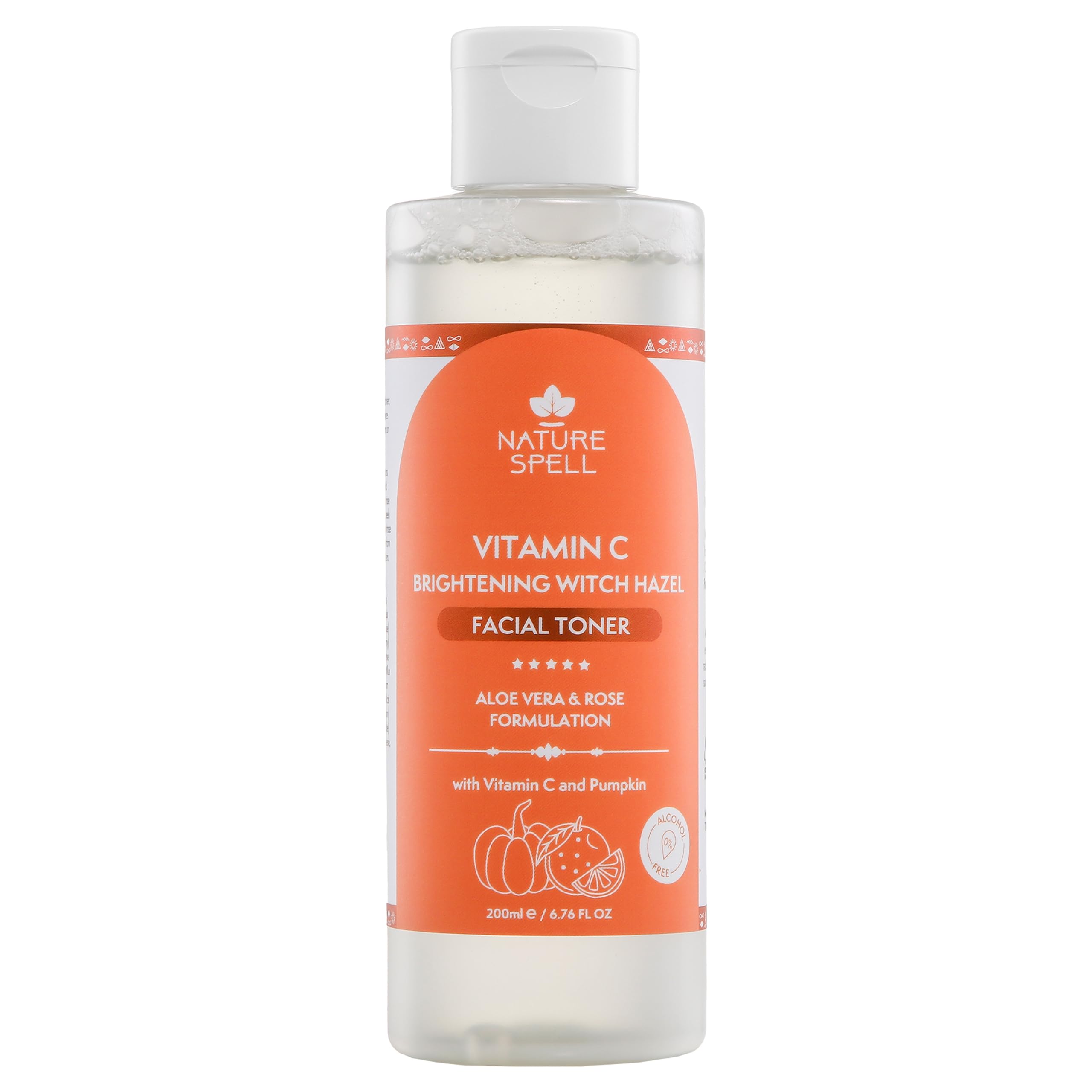 Nature Spell Rose Water Facial Toner, Hydrates & Restores Skin pH Balance, Suitable for All Skin Types, Vegan, 200ml