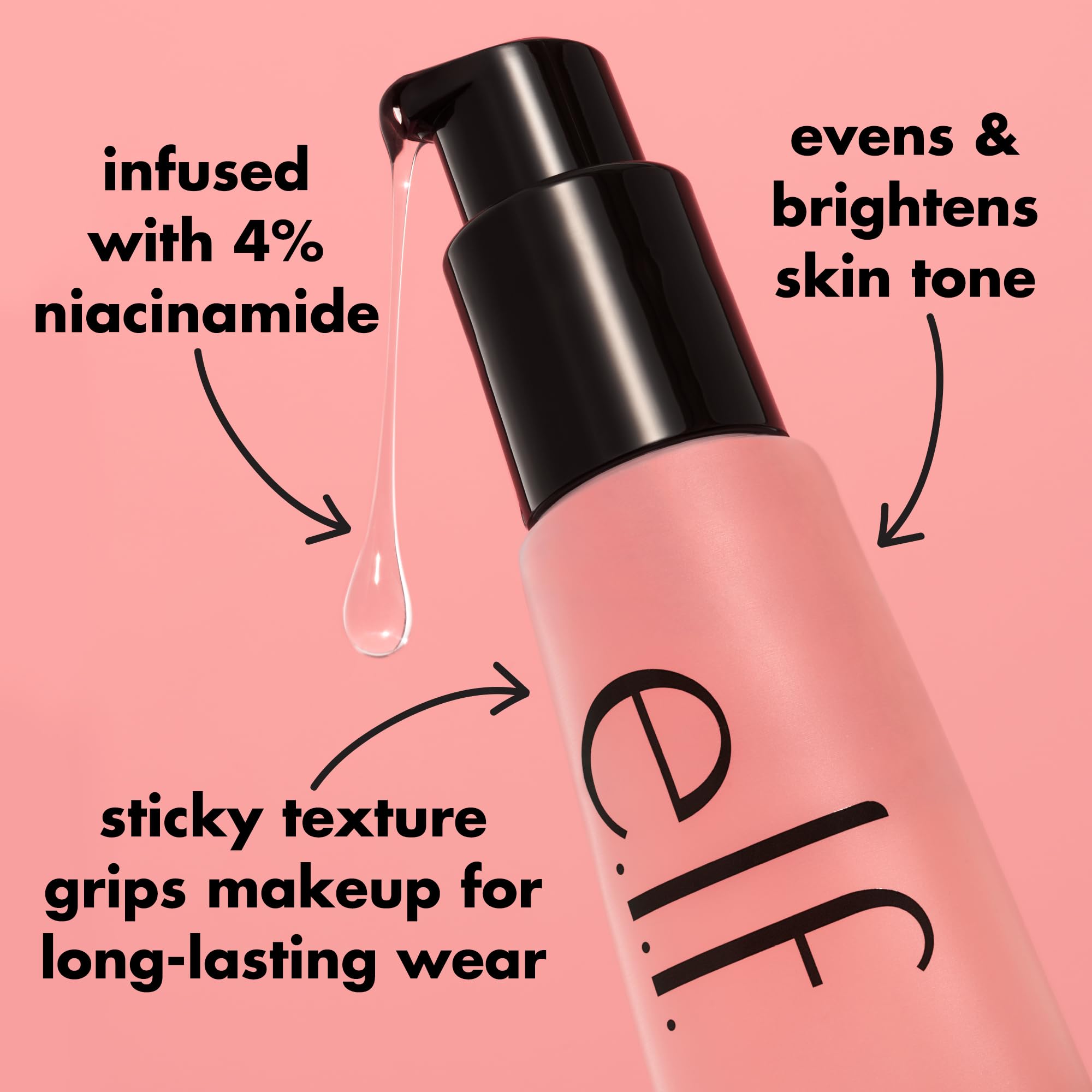 e.l.f. Power Grip Primer + 4% Niacinamide, Gel-Based & Hydrating Face Primer, Evens Skin & Brightens, Grips Makeup, Vegan & Cruelty-Free, 0.8 Fl Oz Halalzen