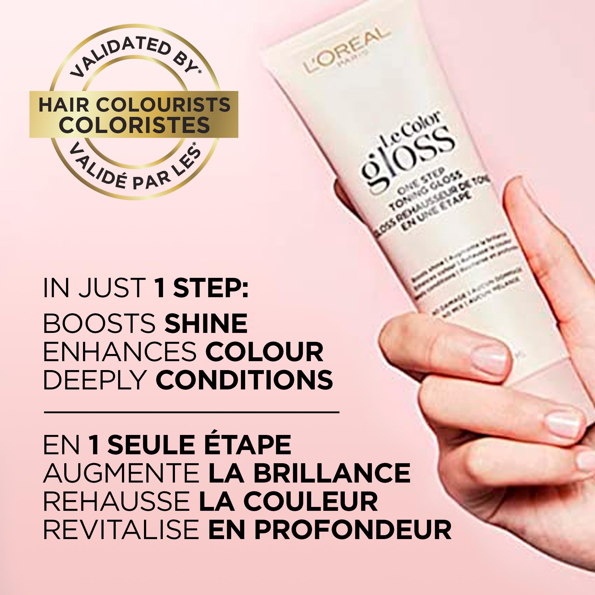 L’Oreal Paris Le Color Gloss One Step In-Shower Toning Hair Gloss for Bleached Hair, Neutralizes Brass, Conditions & Boosts Shine, Platinum Pearl, 4 Ounce