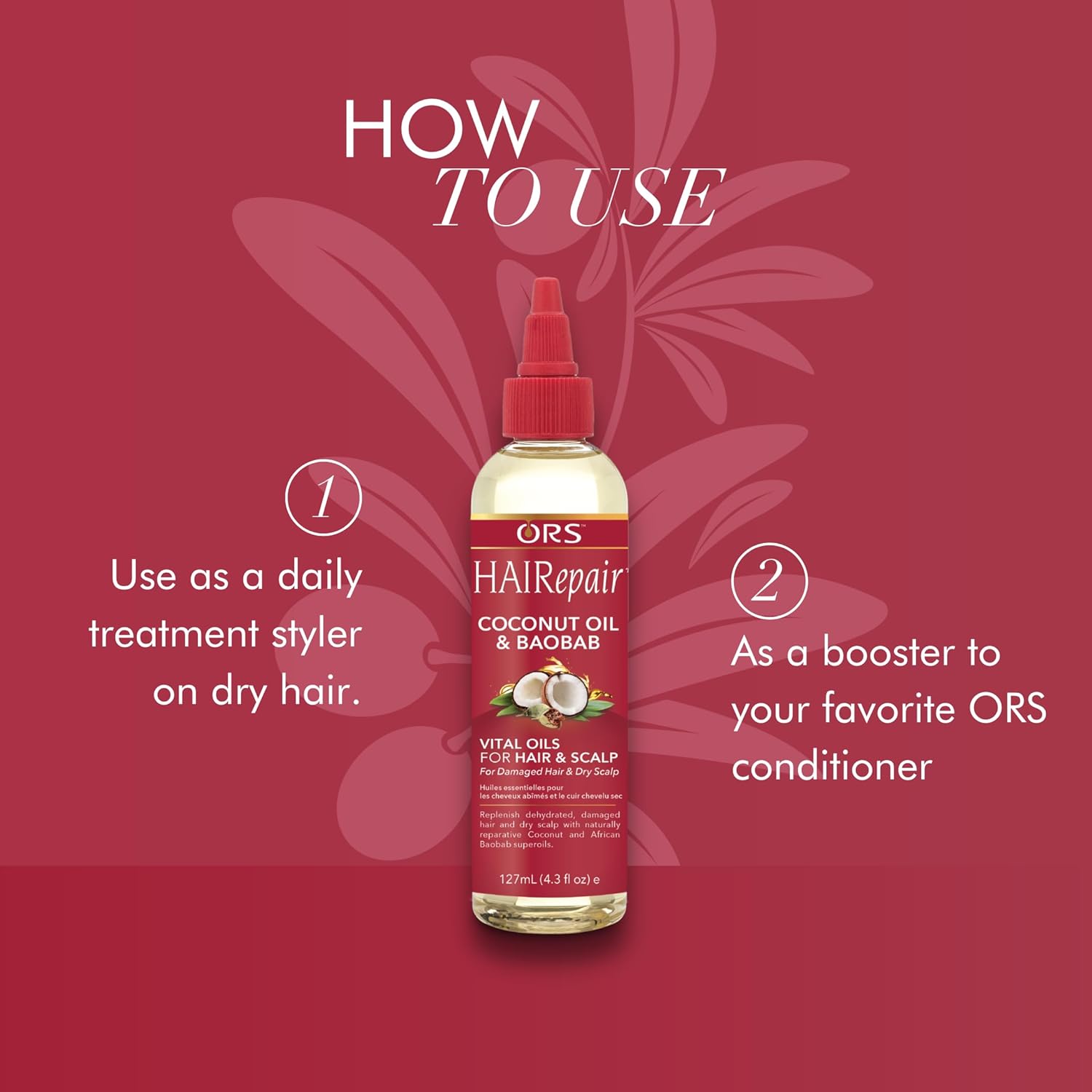 ORS HAIRepair Vital Oils for Hair Repair & Strengthening | Nourishing Blend with Natural Oils for Healthy, Shiny, & Strong Hair