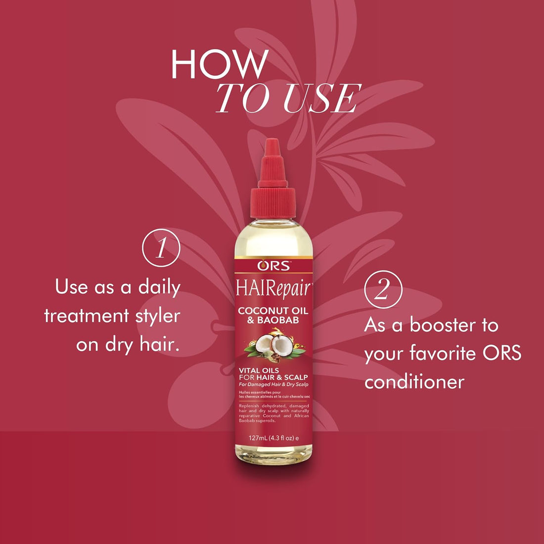 ORS HAIRepair Vital Oils for Hair Repair & Strengthening | Nourishing Blend with Natural Oils for Healthy, Shiny, & Strong Hair