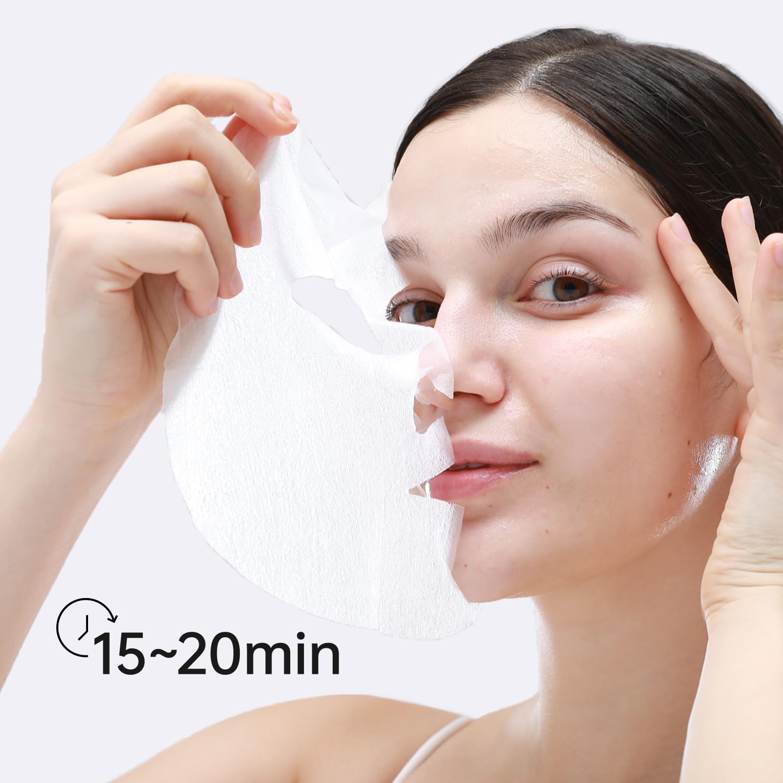 WIS Hyaluronic Acid Essence Full Face Facial Mask Sheet,Deep Hydrating Anti-Aging Serum Moisturizing Face Mask for Dull Dry Skin Care,Anti-Wrinkle & Fine Lines,24 Combo Pack