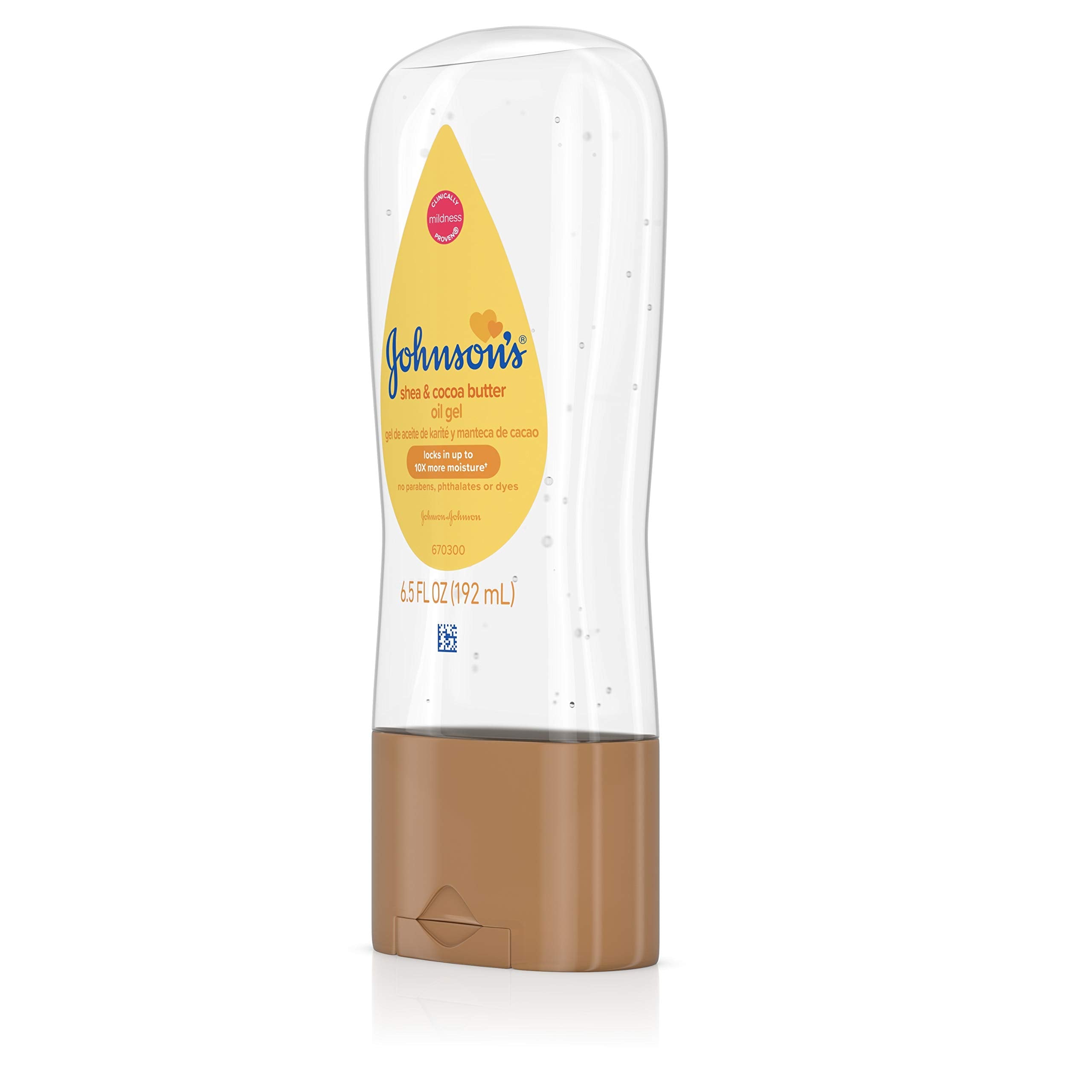 Johnson's Baby Oil Gel Enriched With Shea and Cocoa Butter, Great for Baby Massage, 6.5 fl. oz (Packaging May Vary) Halalzen