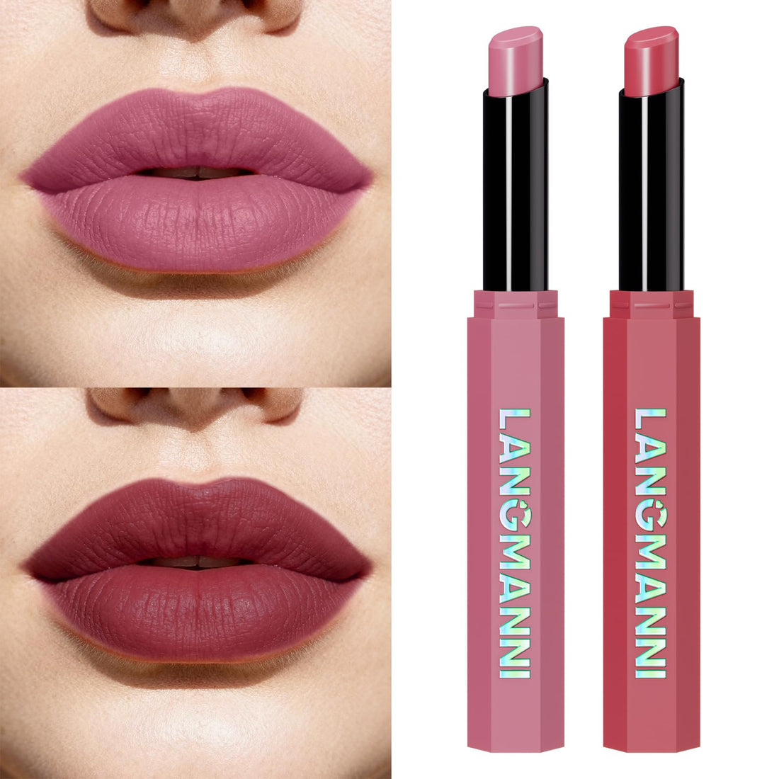 12Pcs Velvet Matte Lipstick Nude Matte Soft Dark Color Stick High Pigmented Long-Lasting Waterproof Lip Stick Lip Balm Beauty Cosmetics Gift for Women(01#-12#)